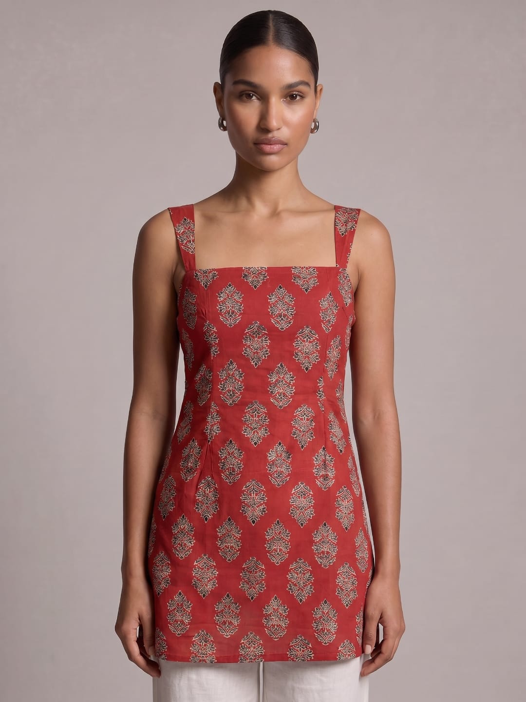Anshika Wide Shoulder Strap Kurti