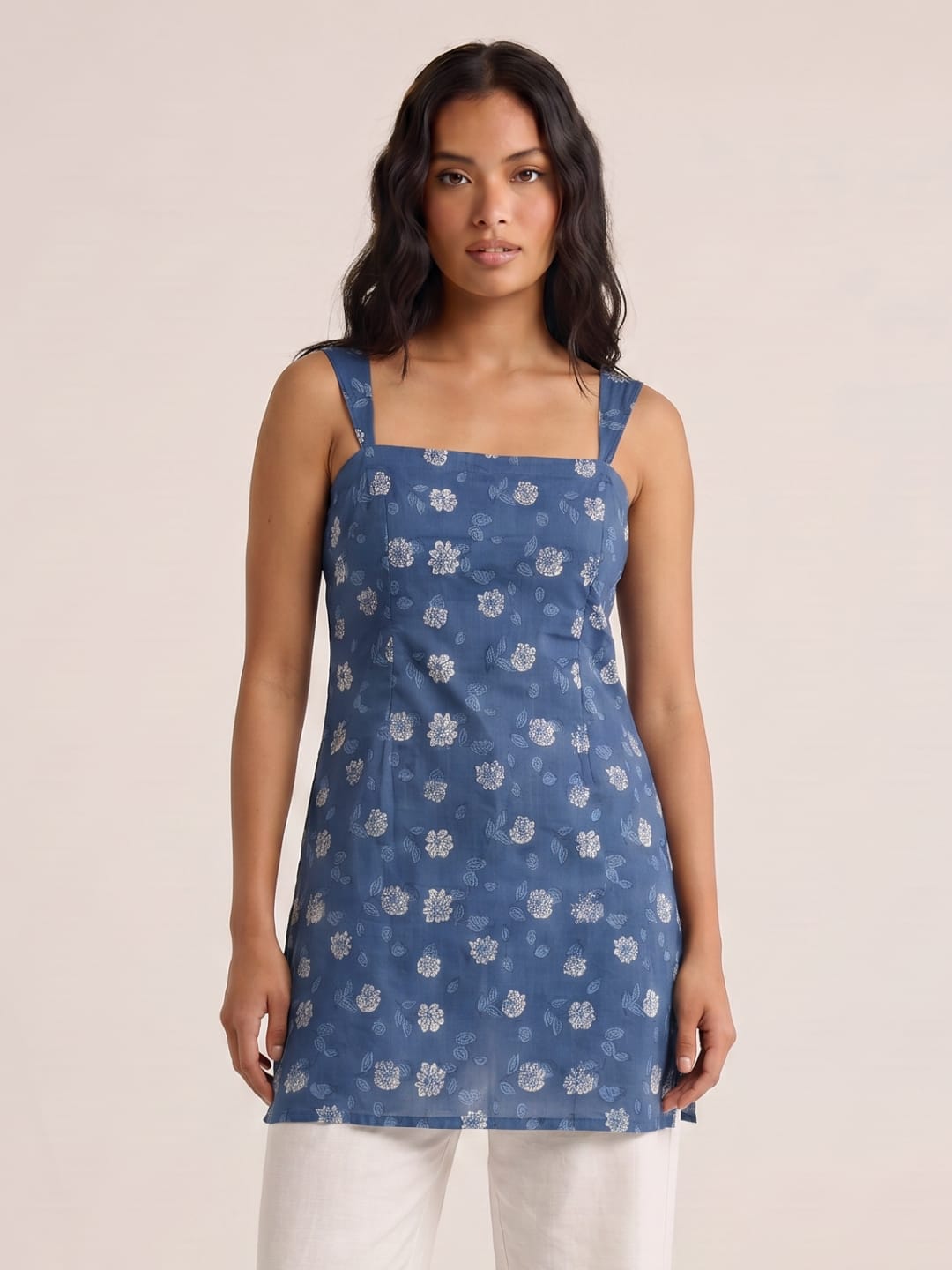 Khushi Wide Shoulder Strap Kurti