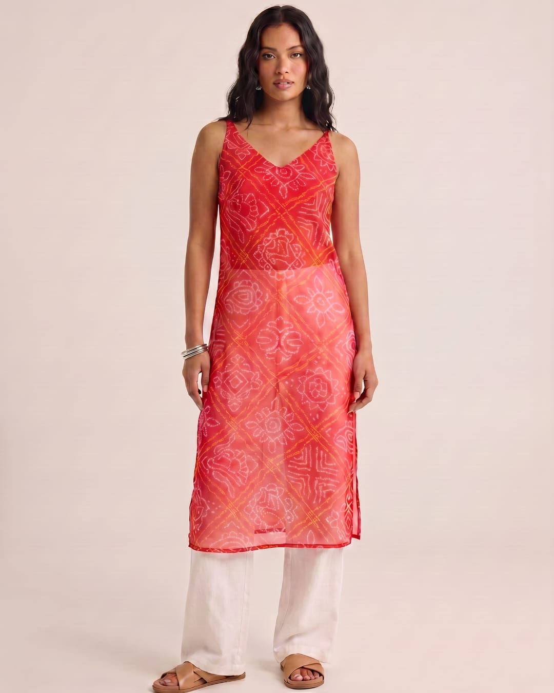 Payal Sheer Bandhani Kurti