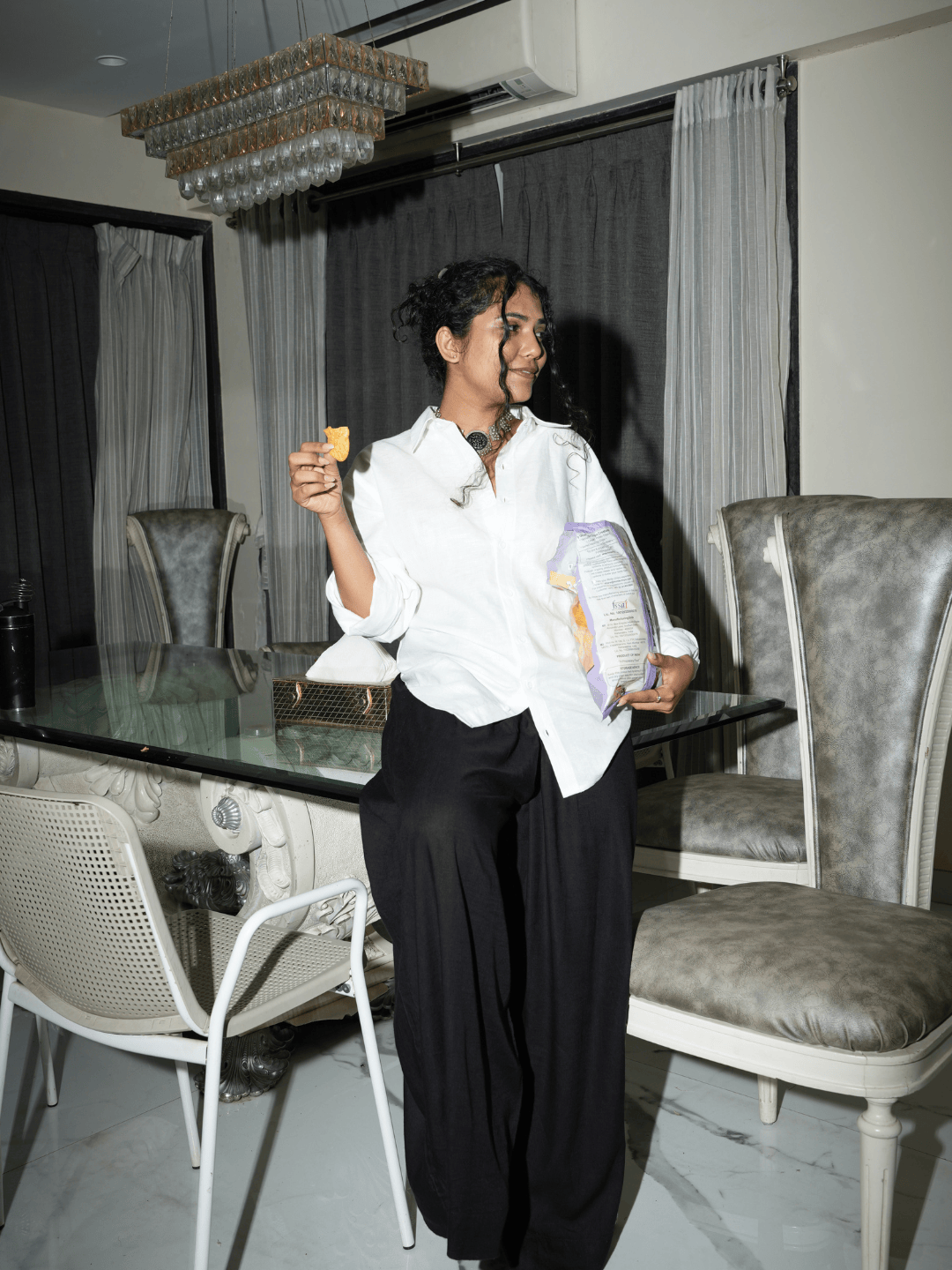 Oversized White Linen Shirt