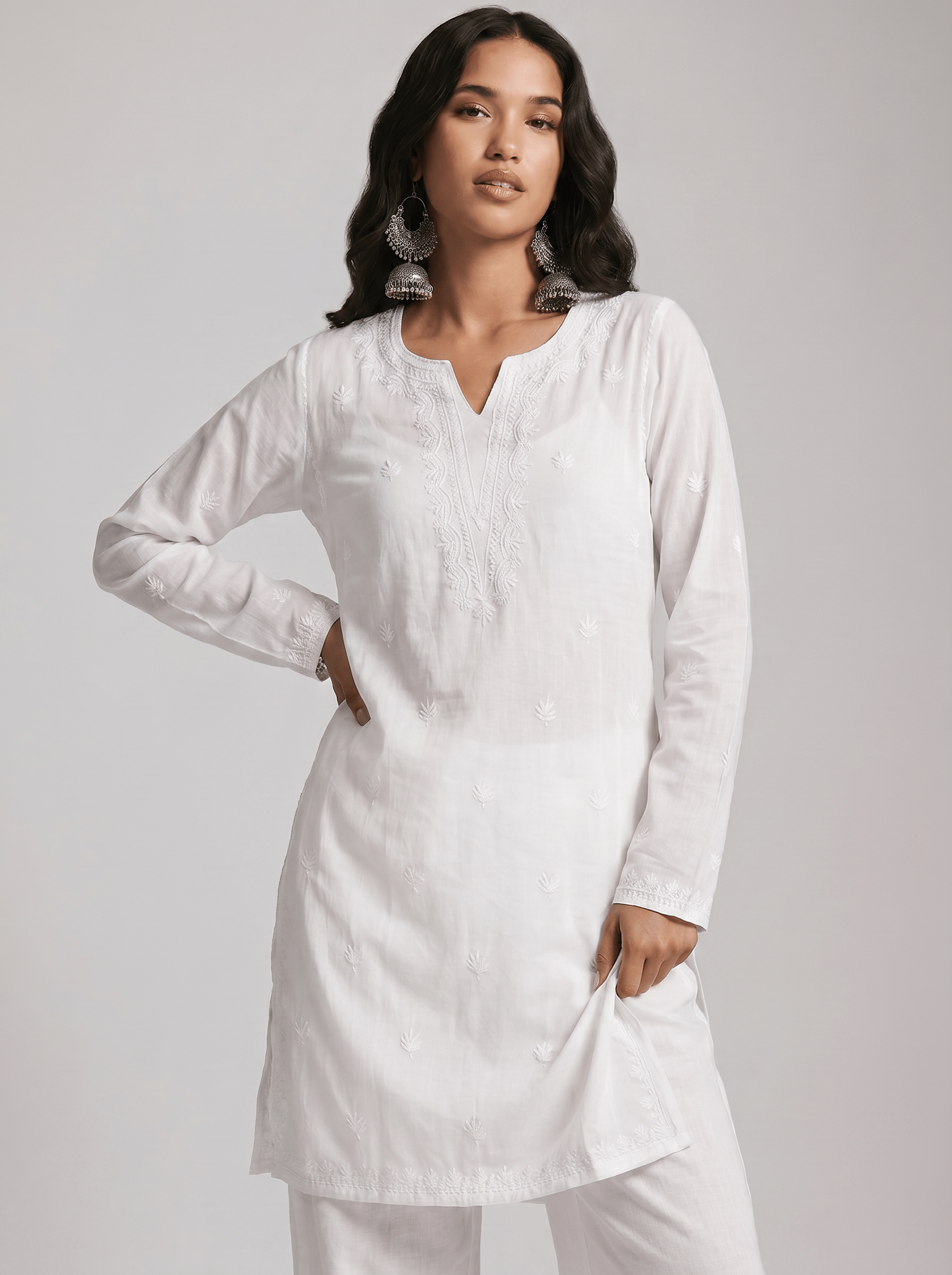Arka Mul Chikankari Kurti