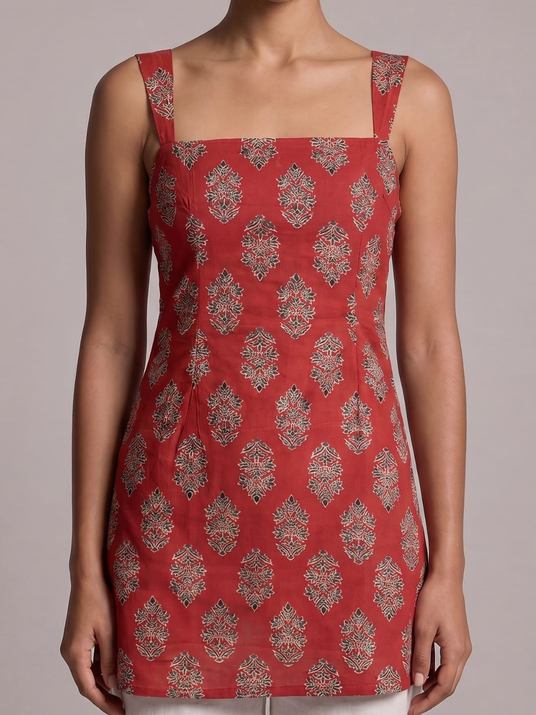 Anshika Wide Shoulder Strap Kurti