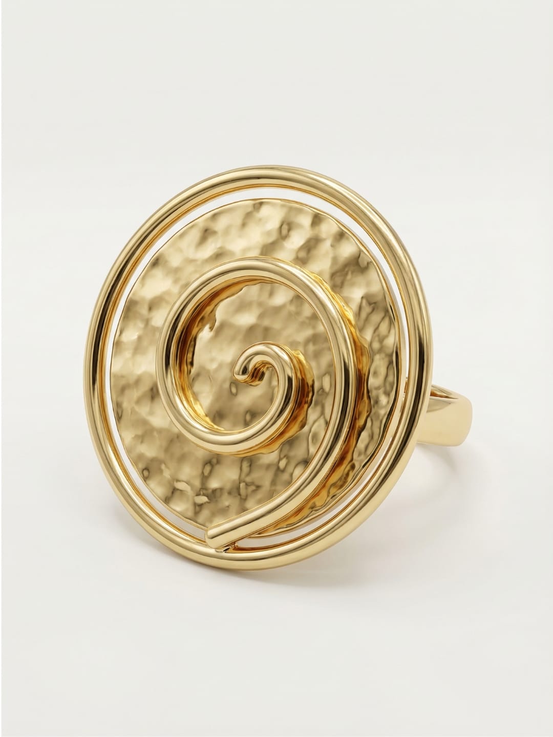 Spiral Gold Flake Ring