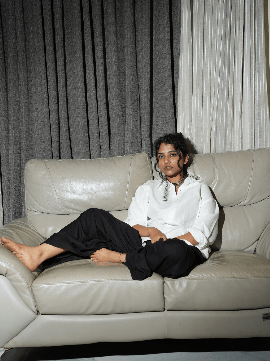 Oversized White Linen Shirt