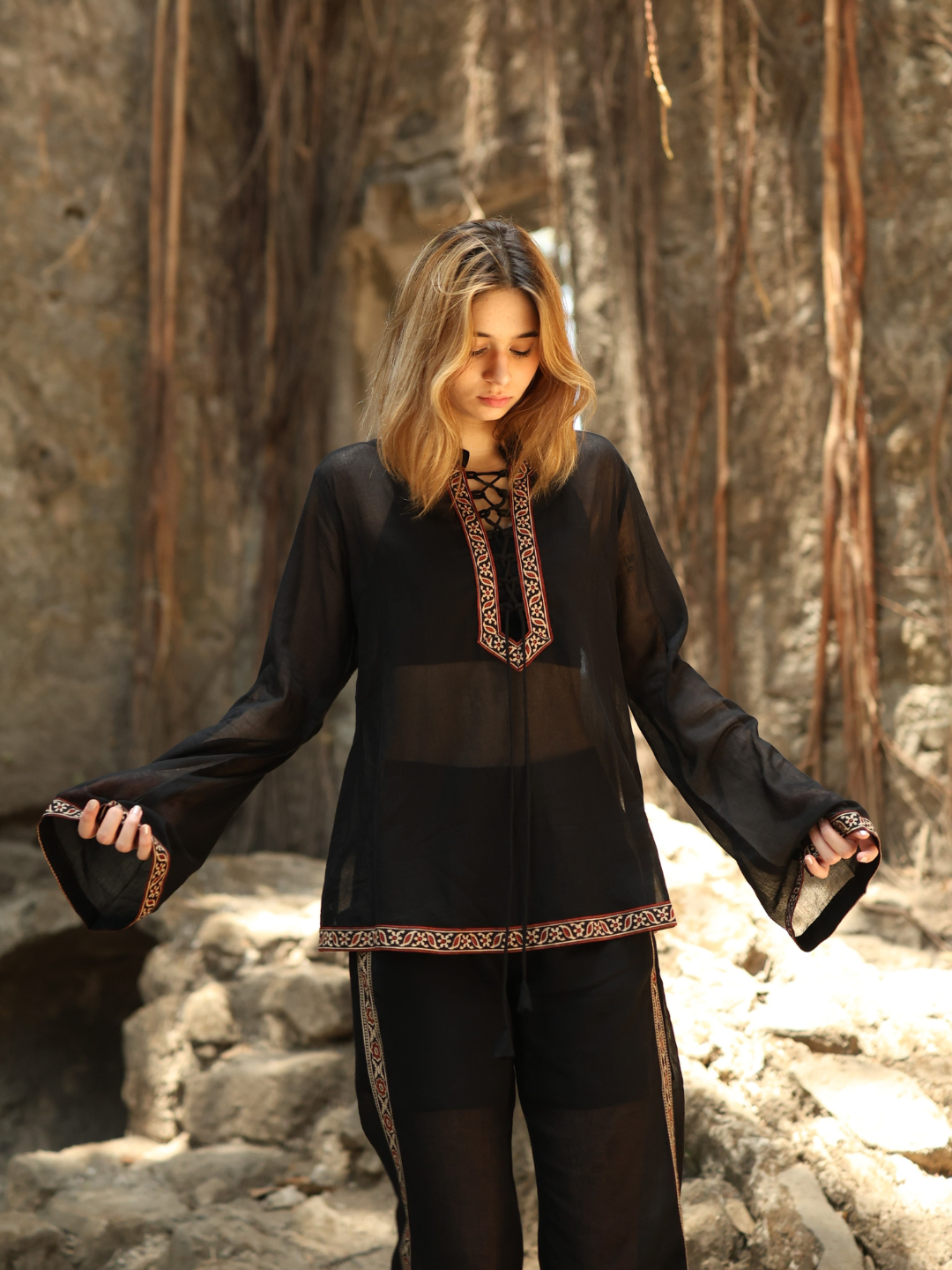 Zoya Mul Sheer Co-ord Set