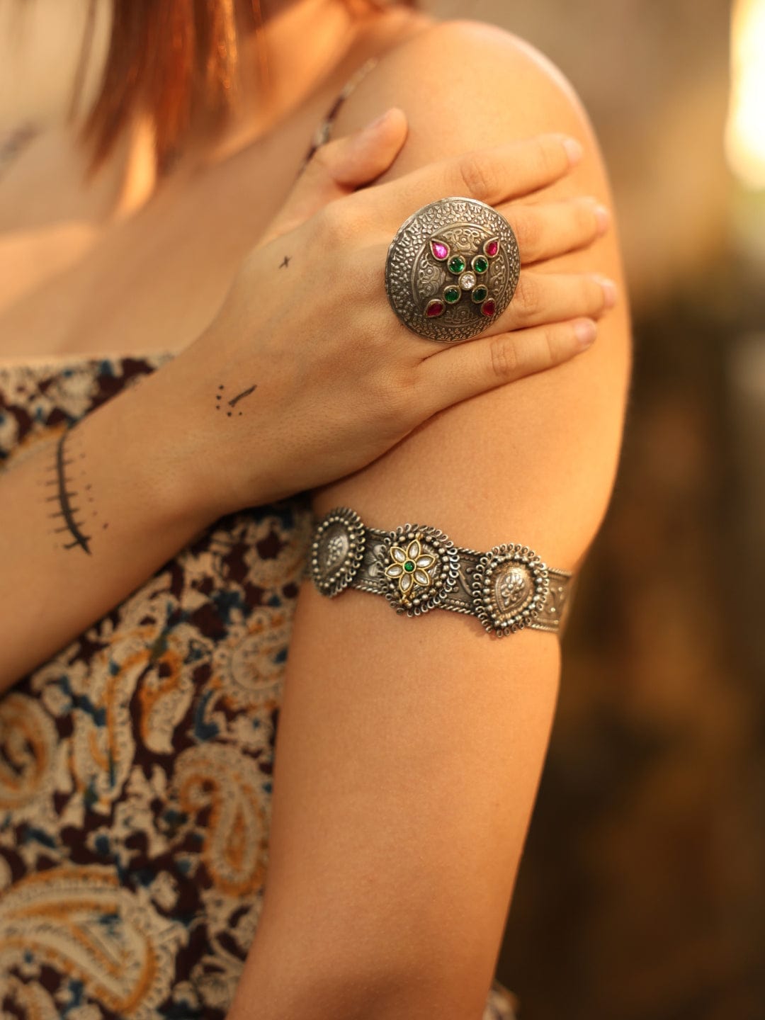 Kalamkari Noodle Strap Corset Kurti