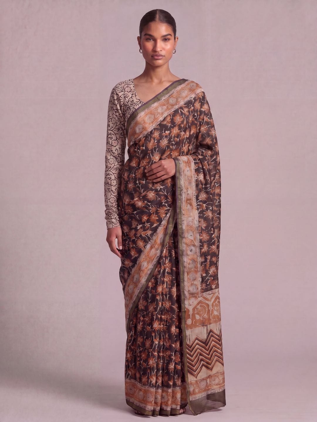 Pihu Bagru Handblock Cotton Saree