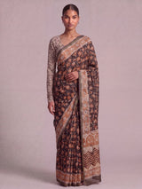 Pihu Bagru Handblock Cotton Saree