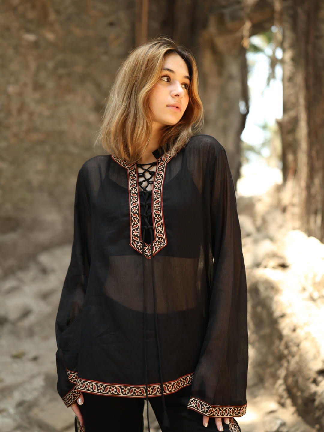 Zoya Mul Sheer Co-ord Set