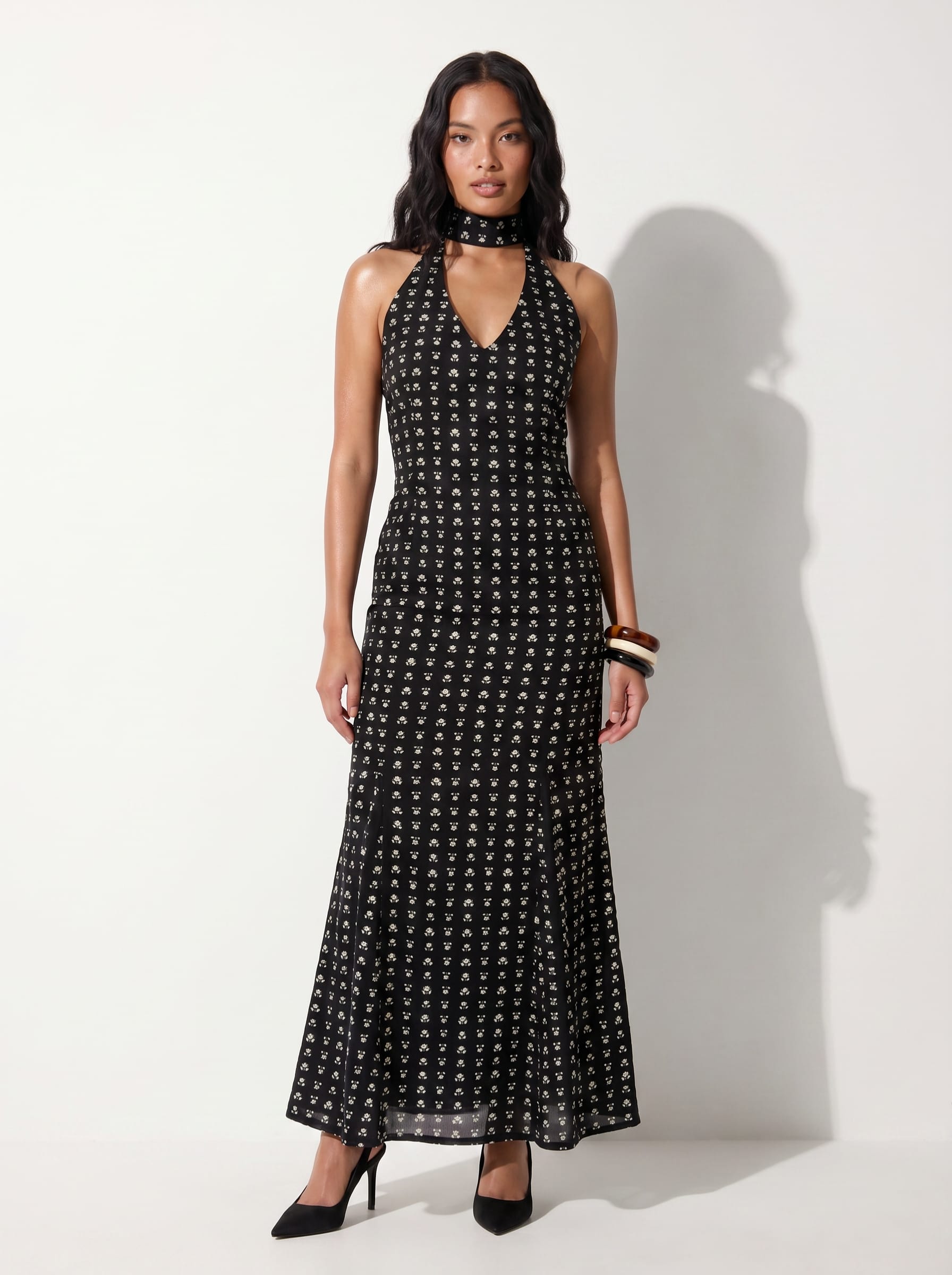Amina Halterneck Long Dress