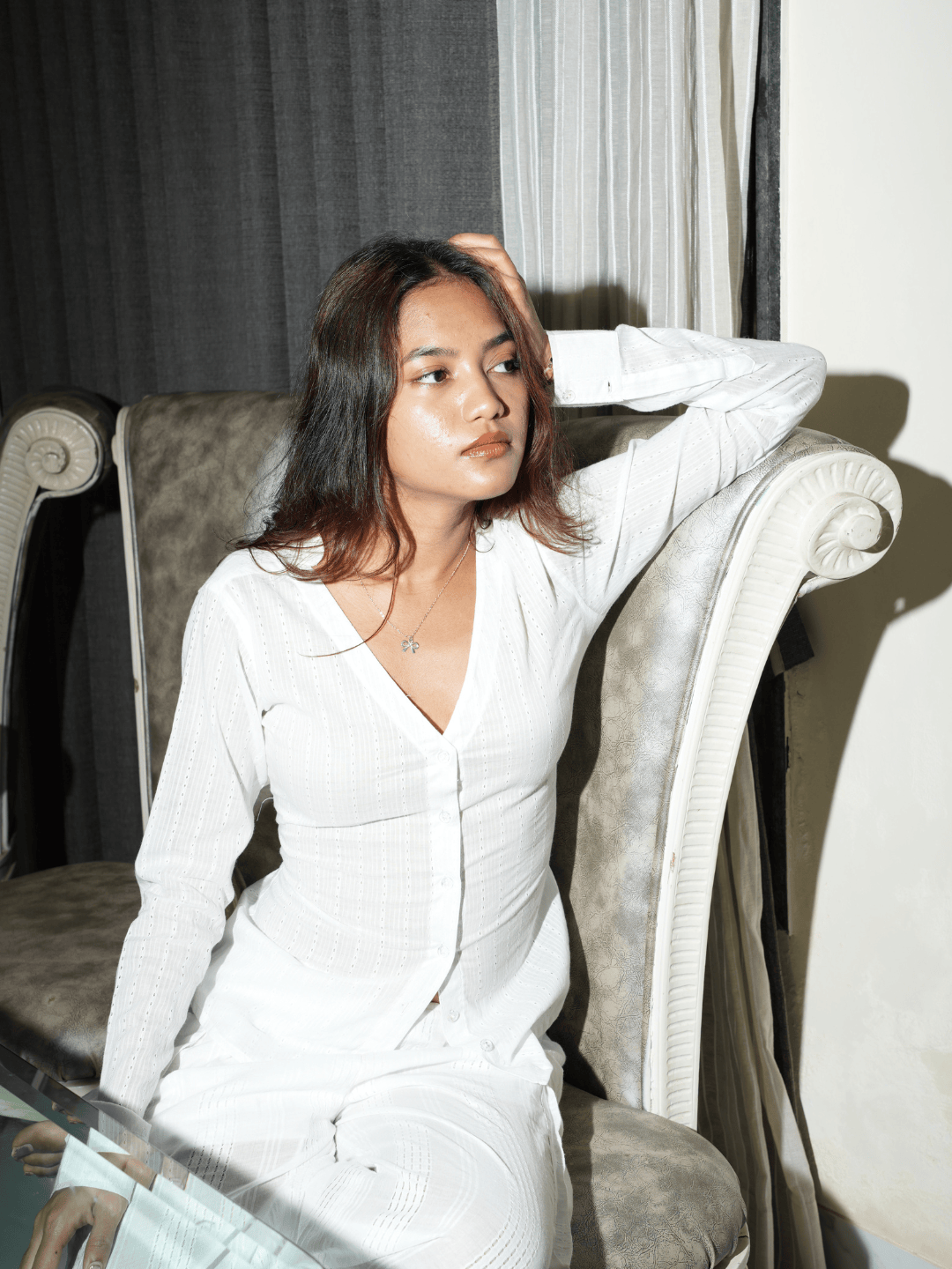 Neer Jacquard Corset Shirt
