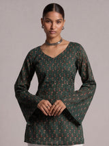 Hoor Backless Sleeved Corset Kurti