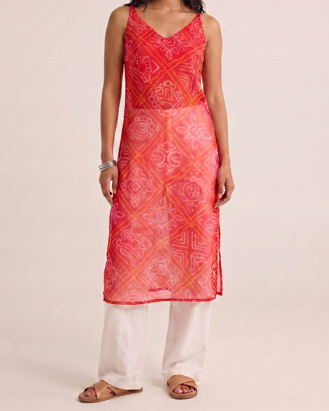 Payal Sheer Bandhani Kurti