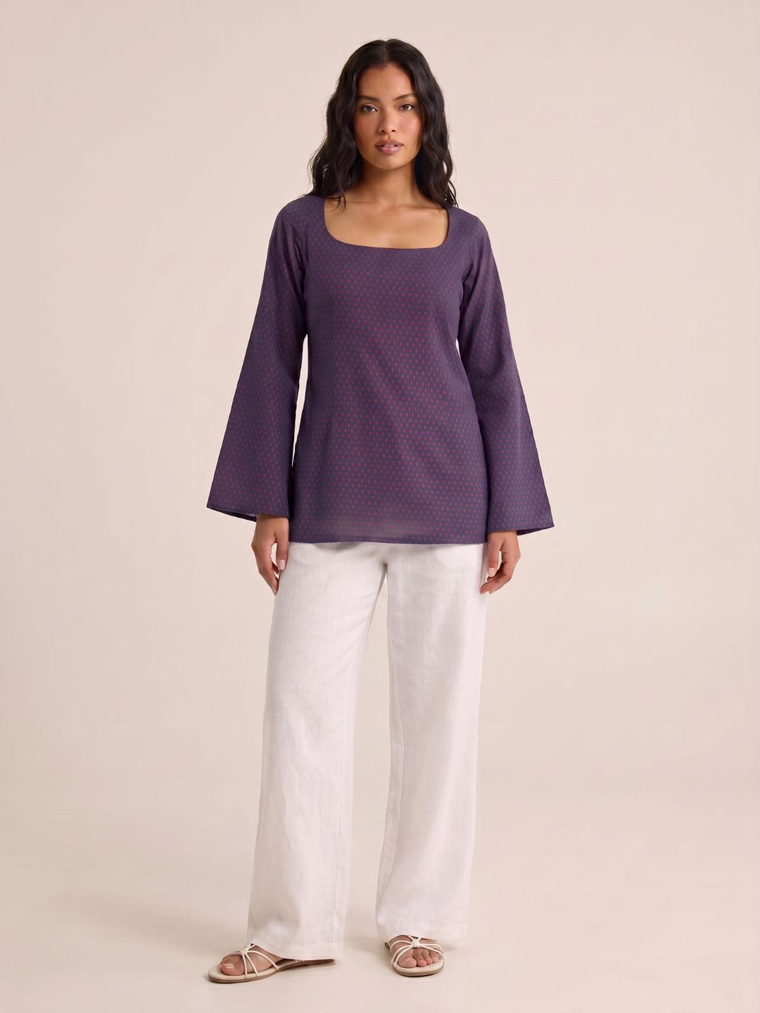 Karima Deep Back Sleeved Kurti