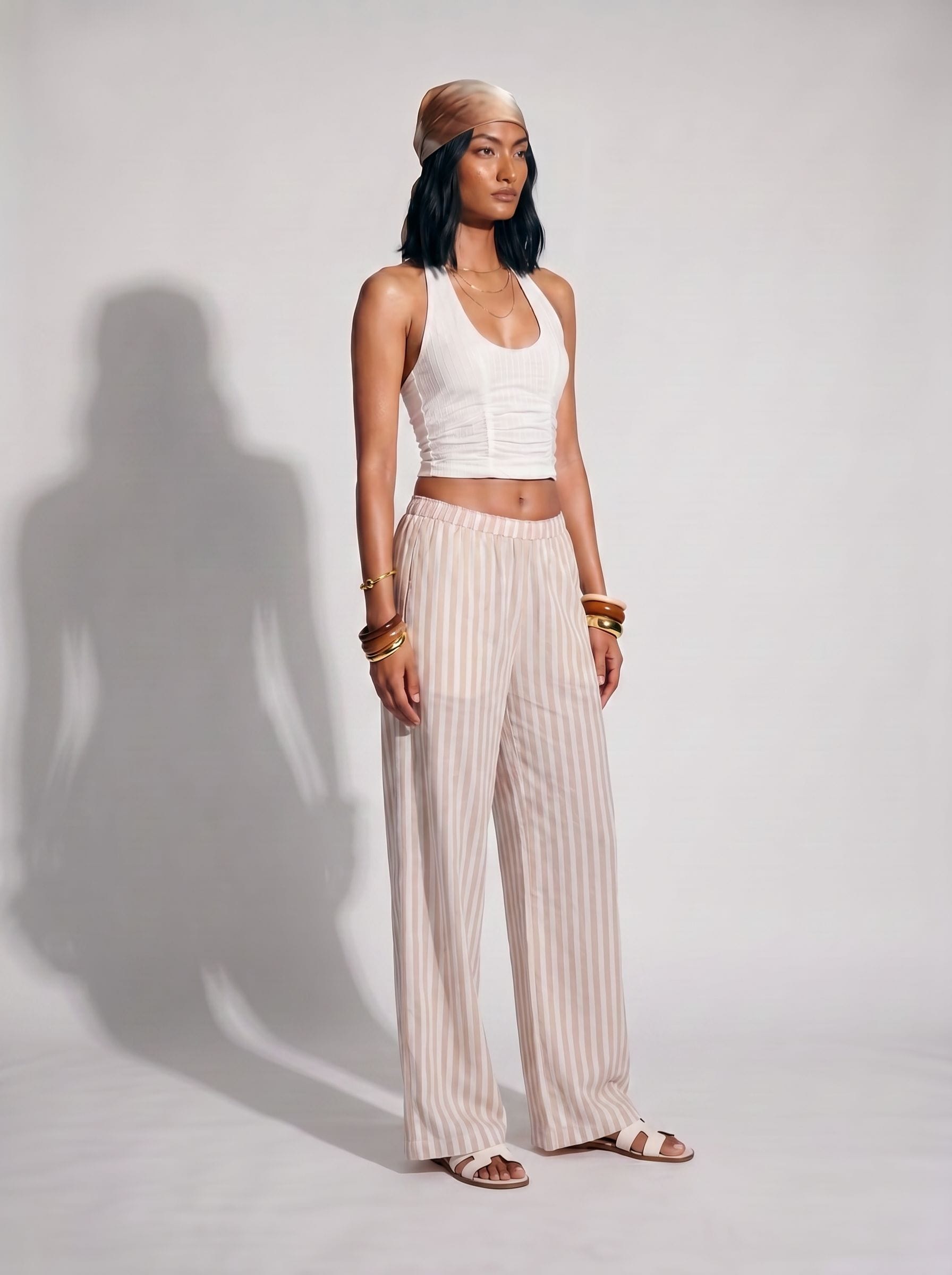 Striped Wide Leg Pants