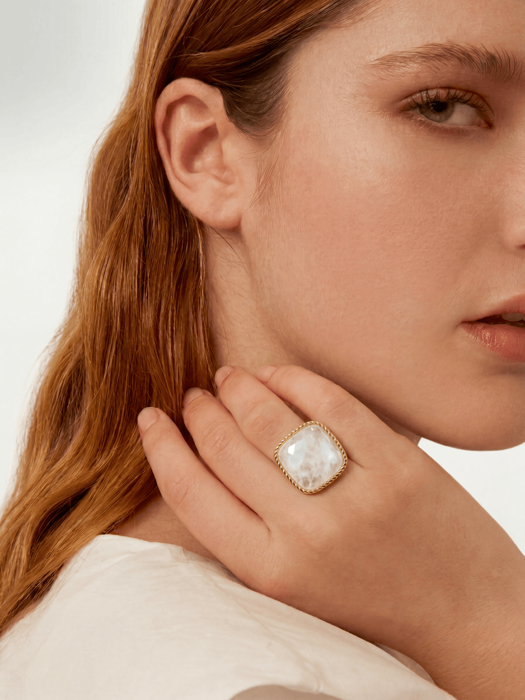 Ivory Stone Ring