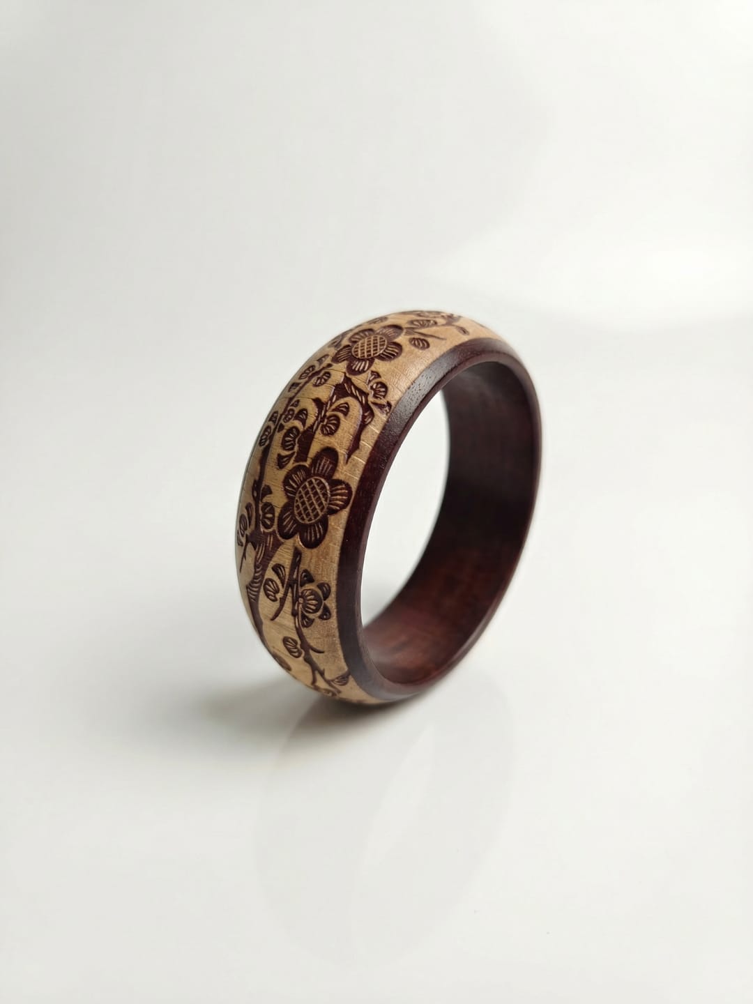 Veda Carved Wood Kada