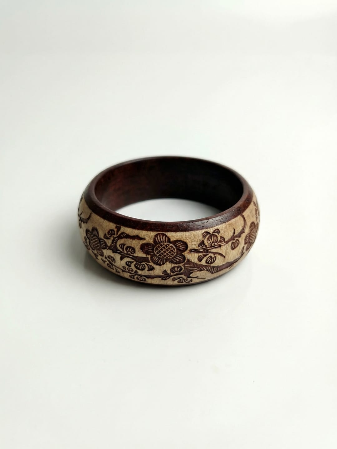 Veda Carved Wood Kada