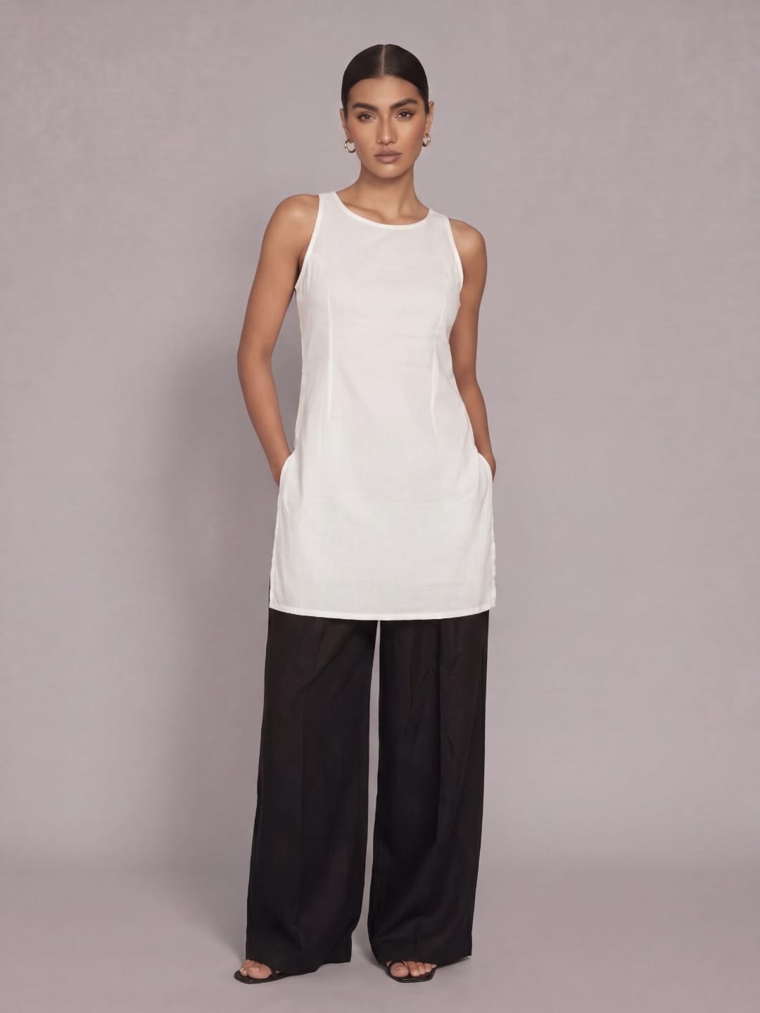Saba Plain Round Neck Kurti