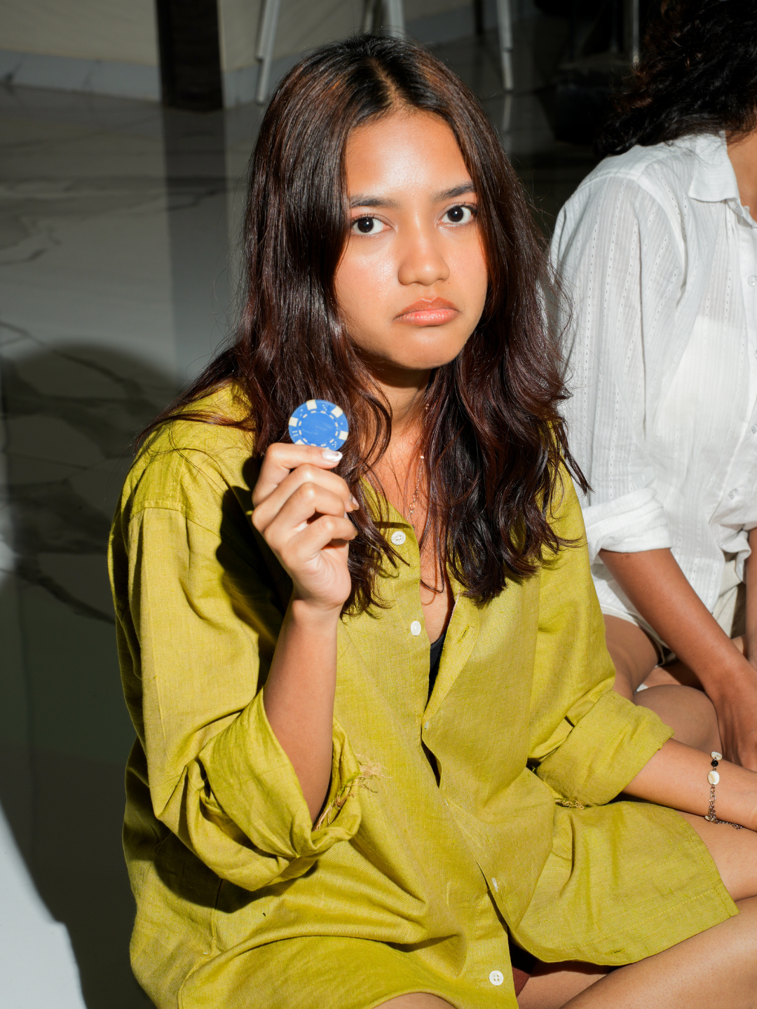 Oversized Green Linen Shirt