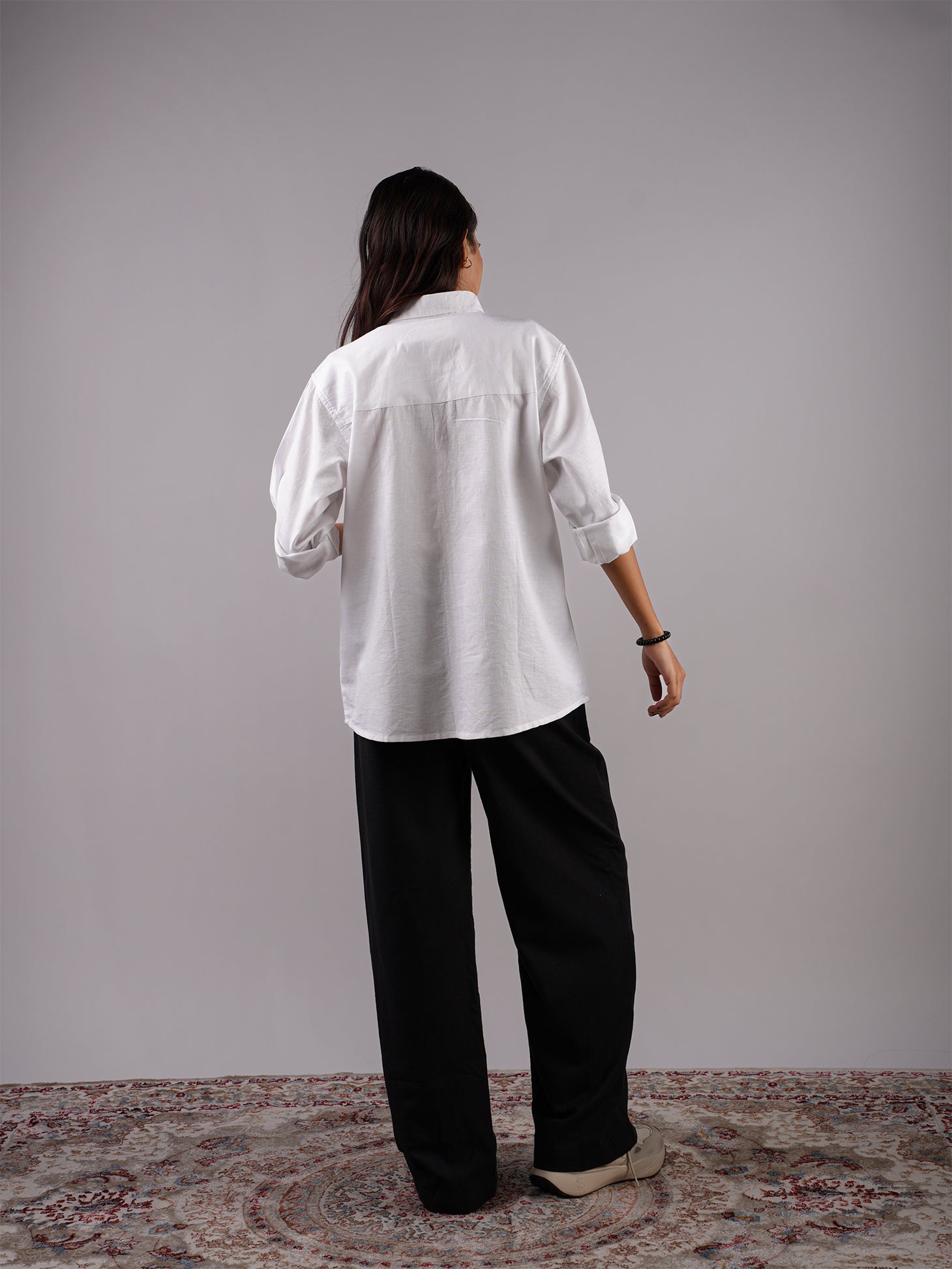 Oversized White Linen Shirt