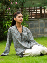 Katha Sleeved Kurti
