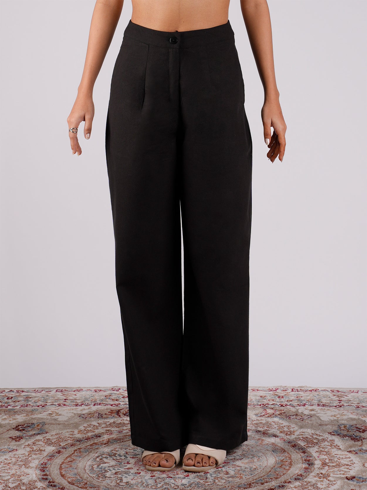 Black Cotton Pants