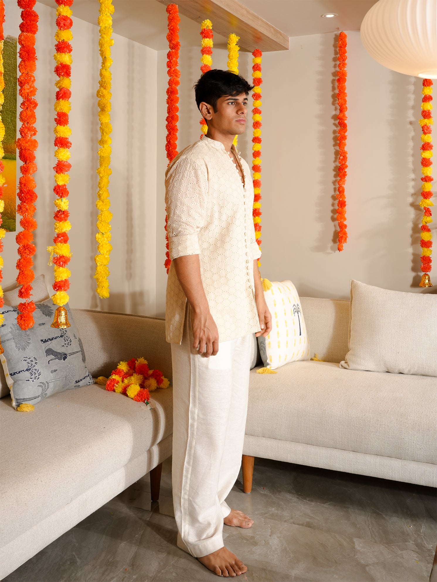 Ansh Chikankari Short Kurta