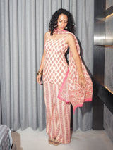 Bul Bul Deep Back Kurti Dupatta & Pant Set