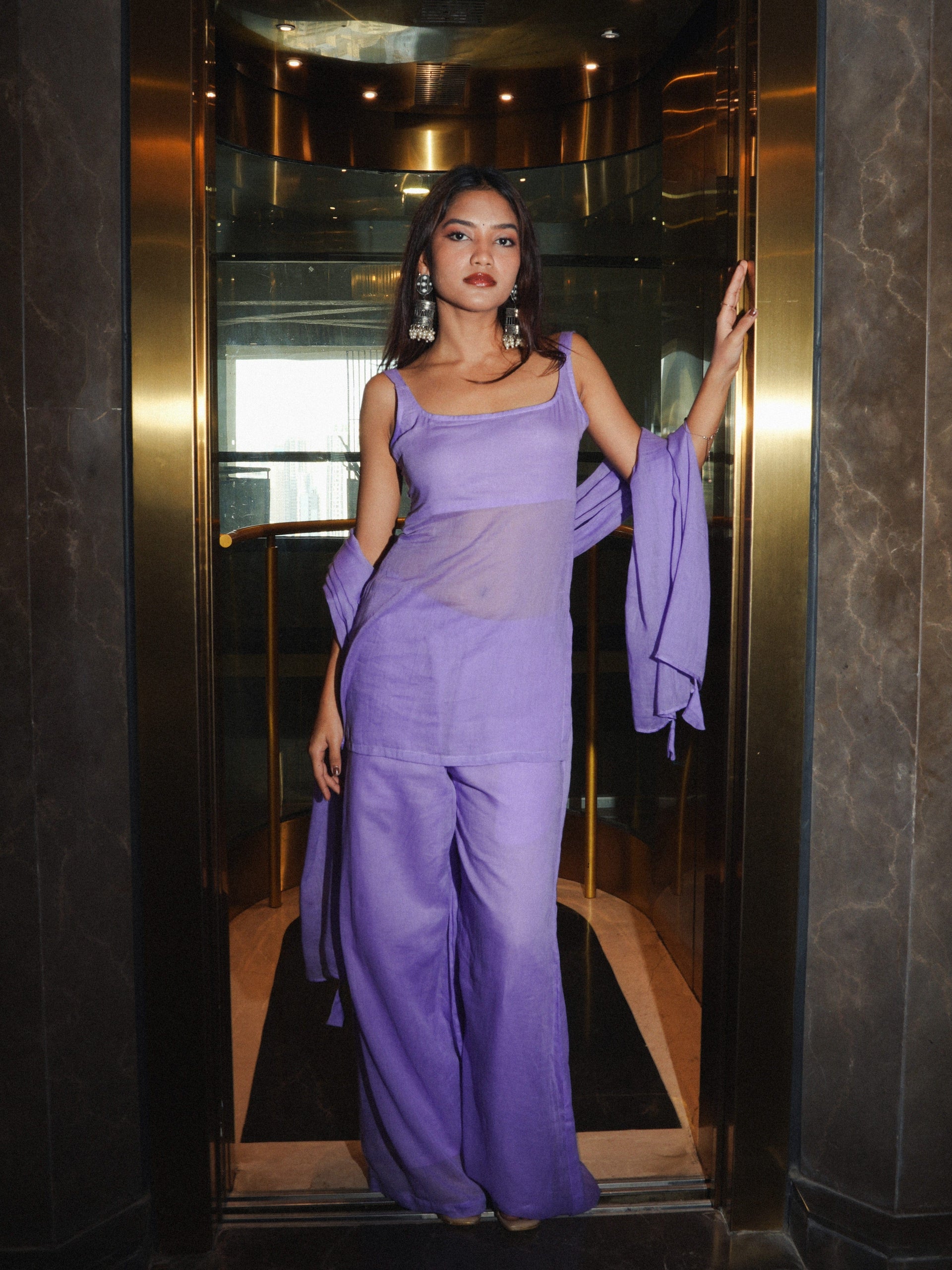 Karishma Mul Kurti Pant Dupatta Set