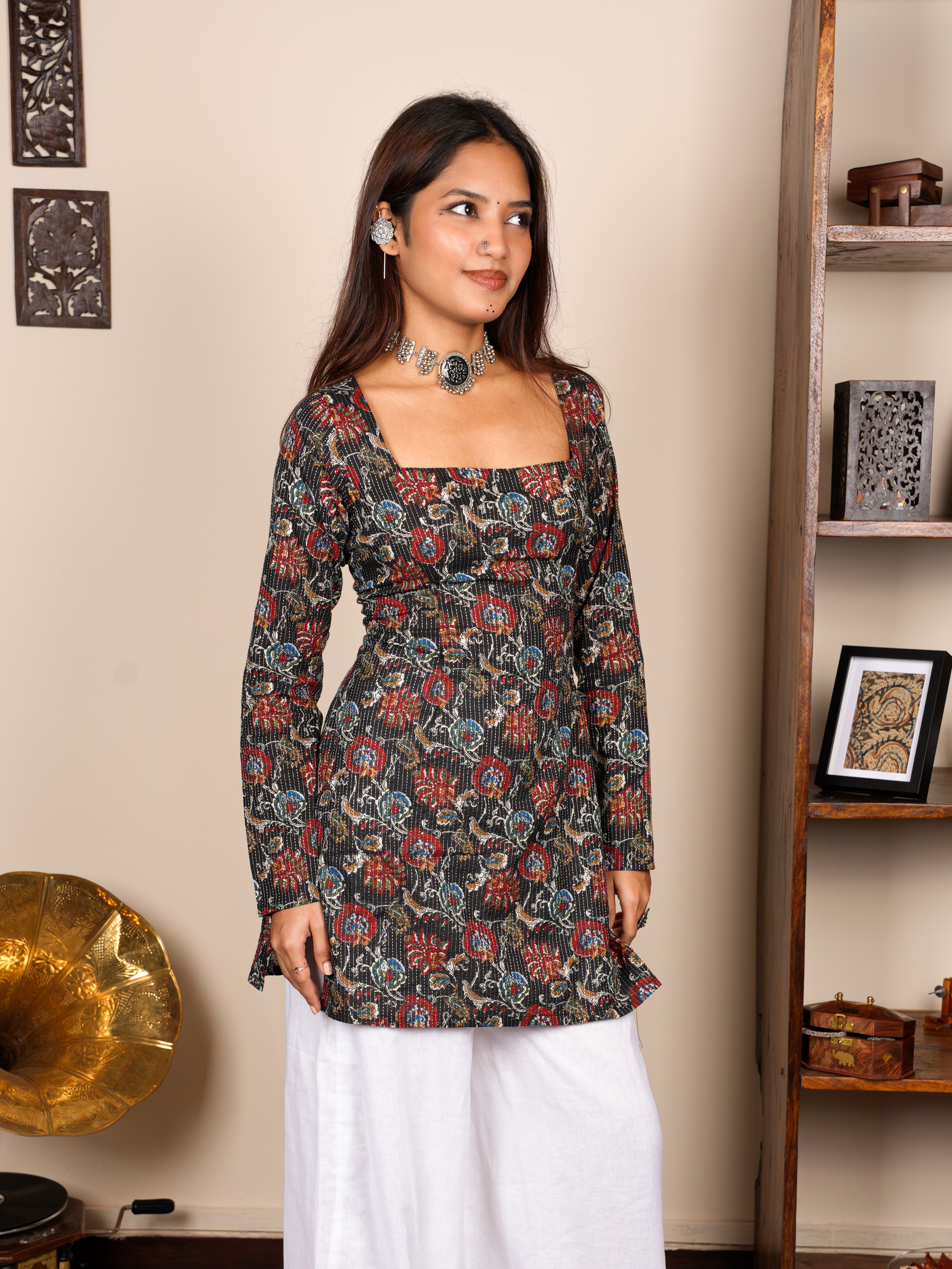 Radhika Sleeved Corset Kurti