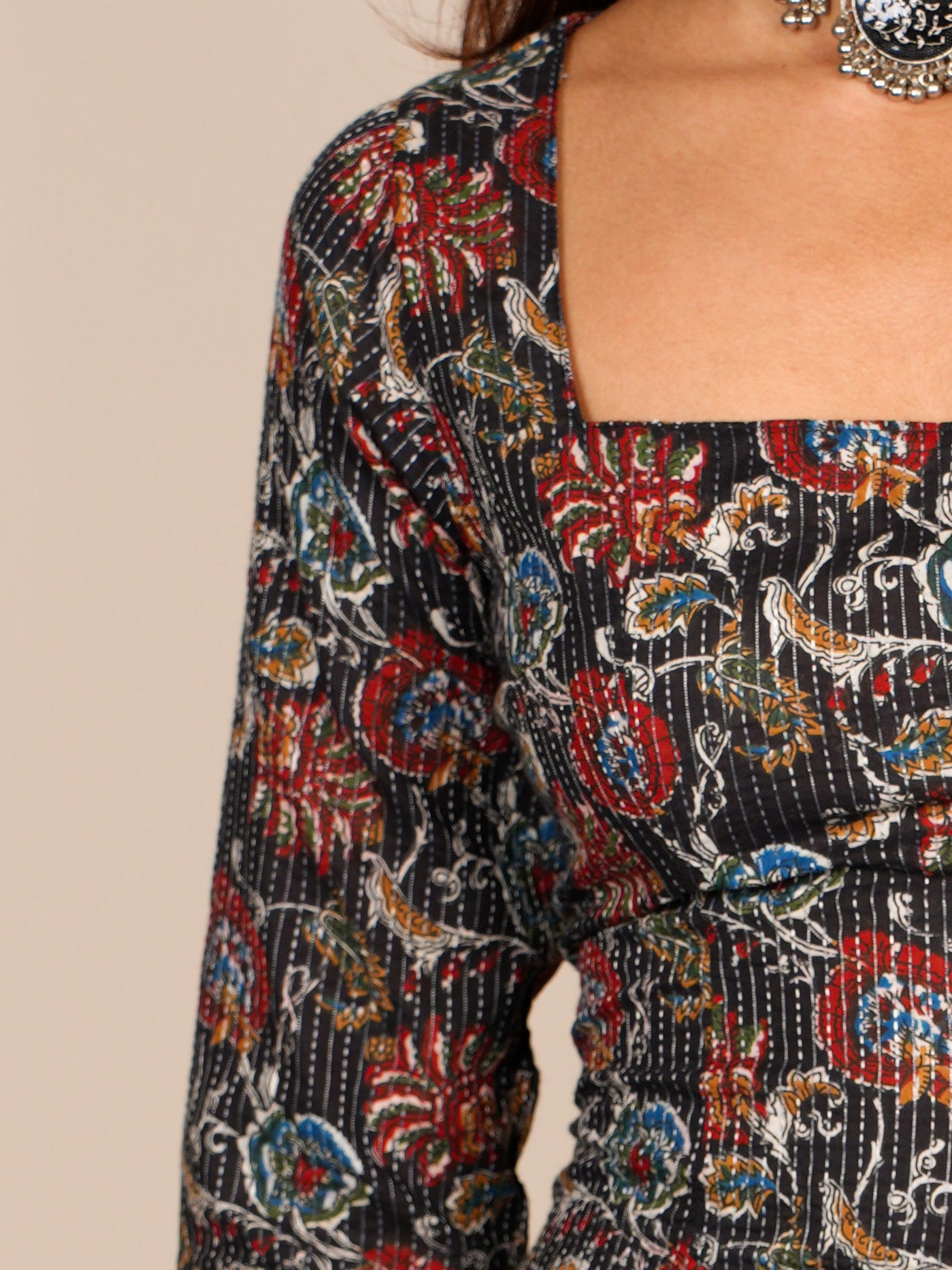 Radhika Sleeved Corset Kurti
