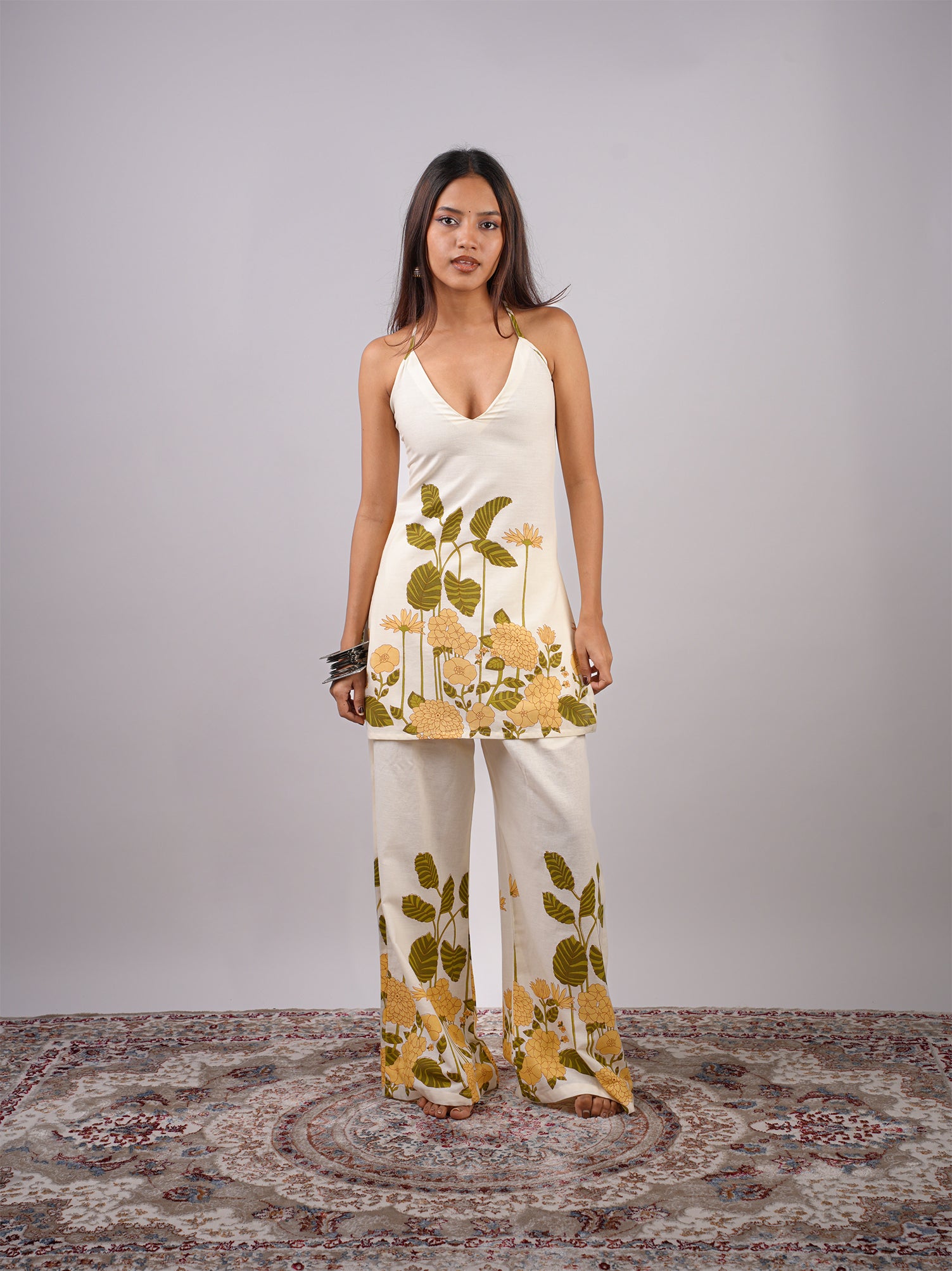 Delilah Halterneck Kurti Pant Set