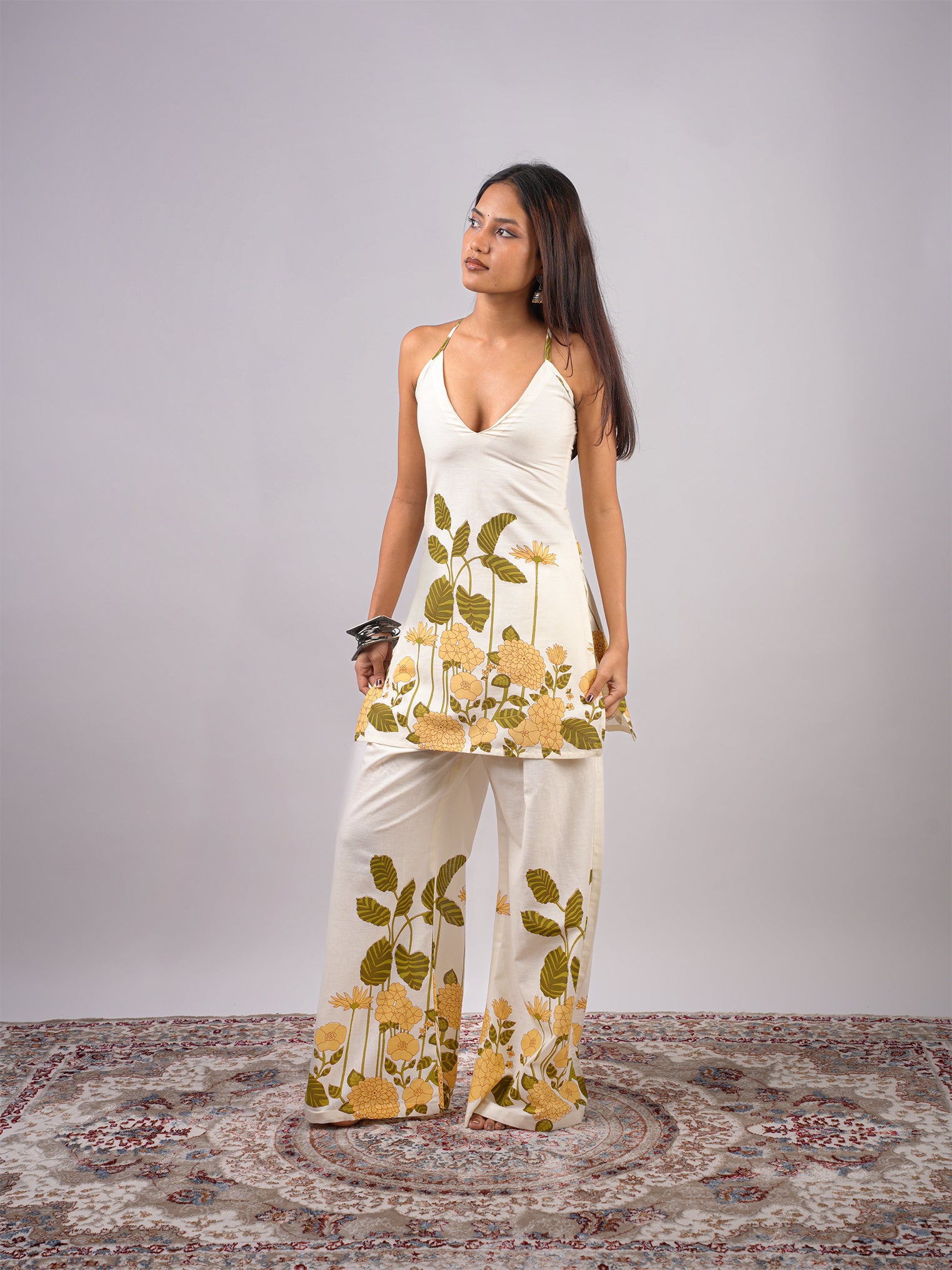 Delilah Halterneck Kurti Pant Set
