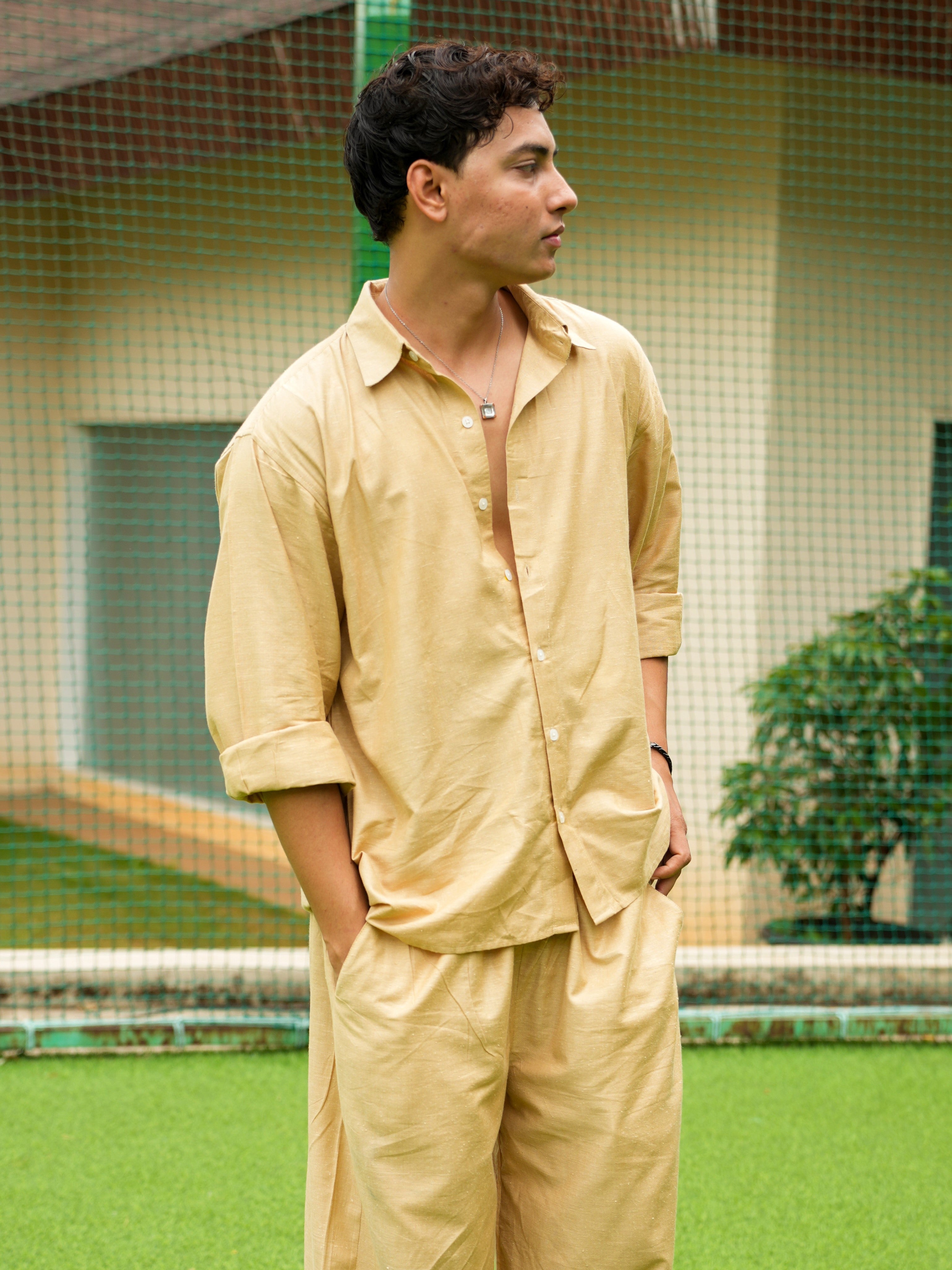 Karan Khadi Linen Fitted Shirt