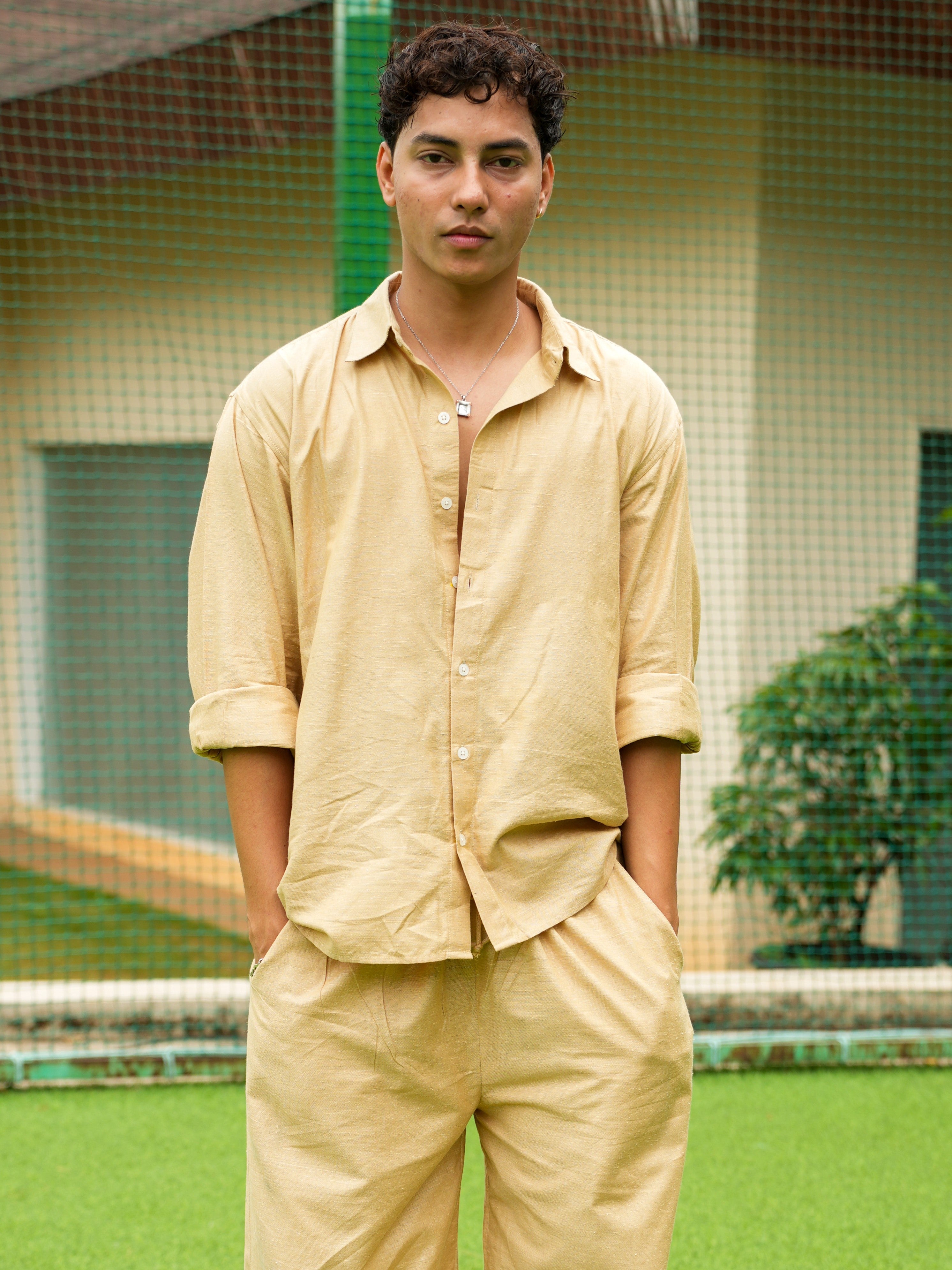 Karan Khadi Linen Fitted Shirt