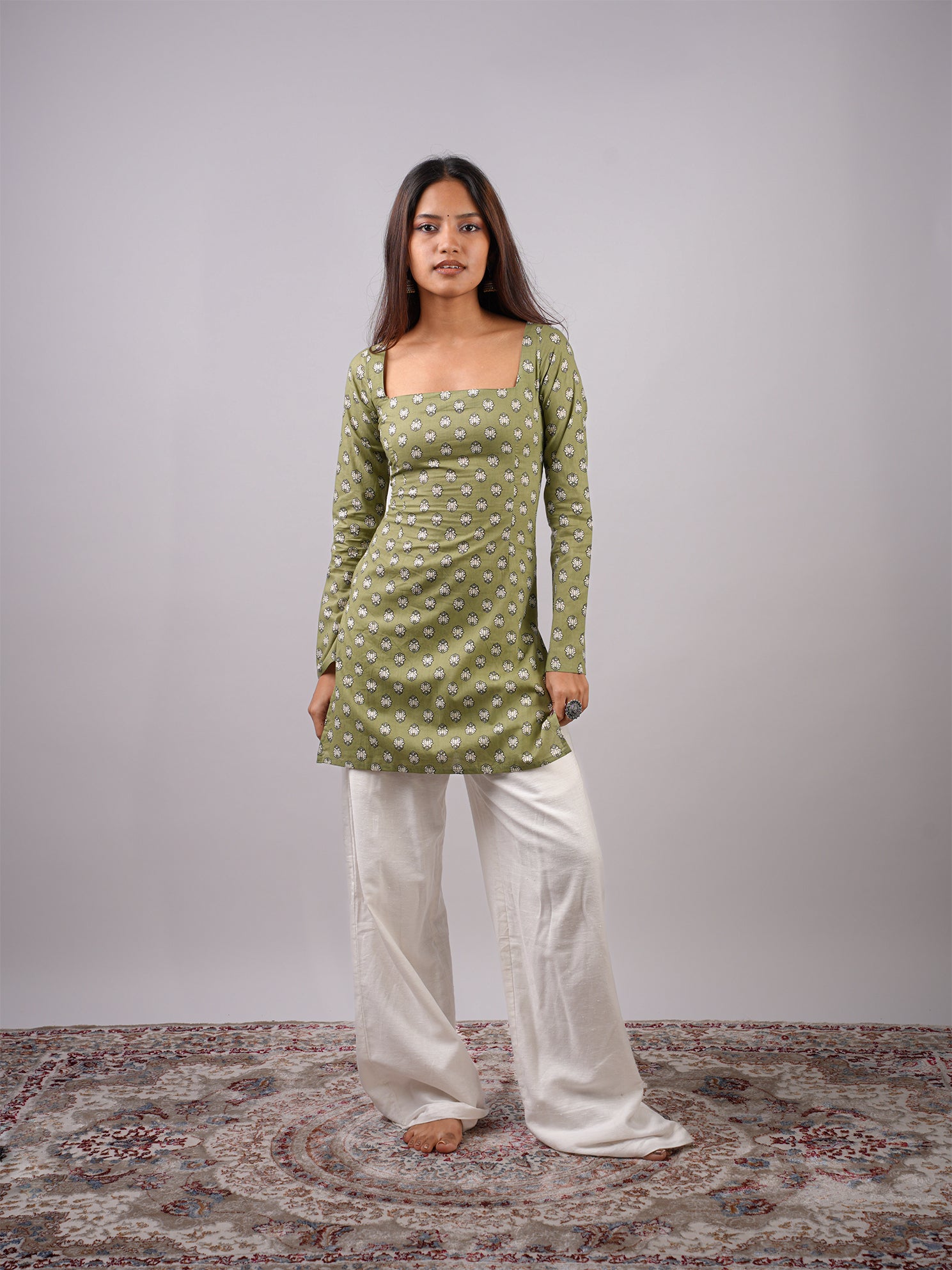 Ayesha Sleeved Corset Kurti