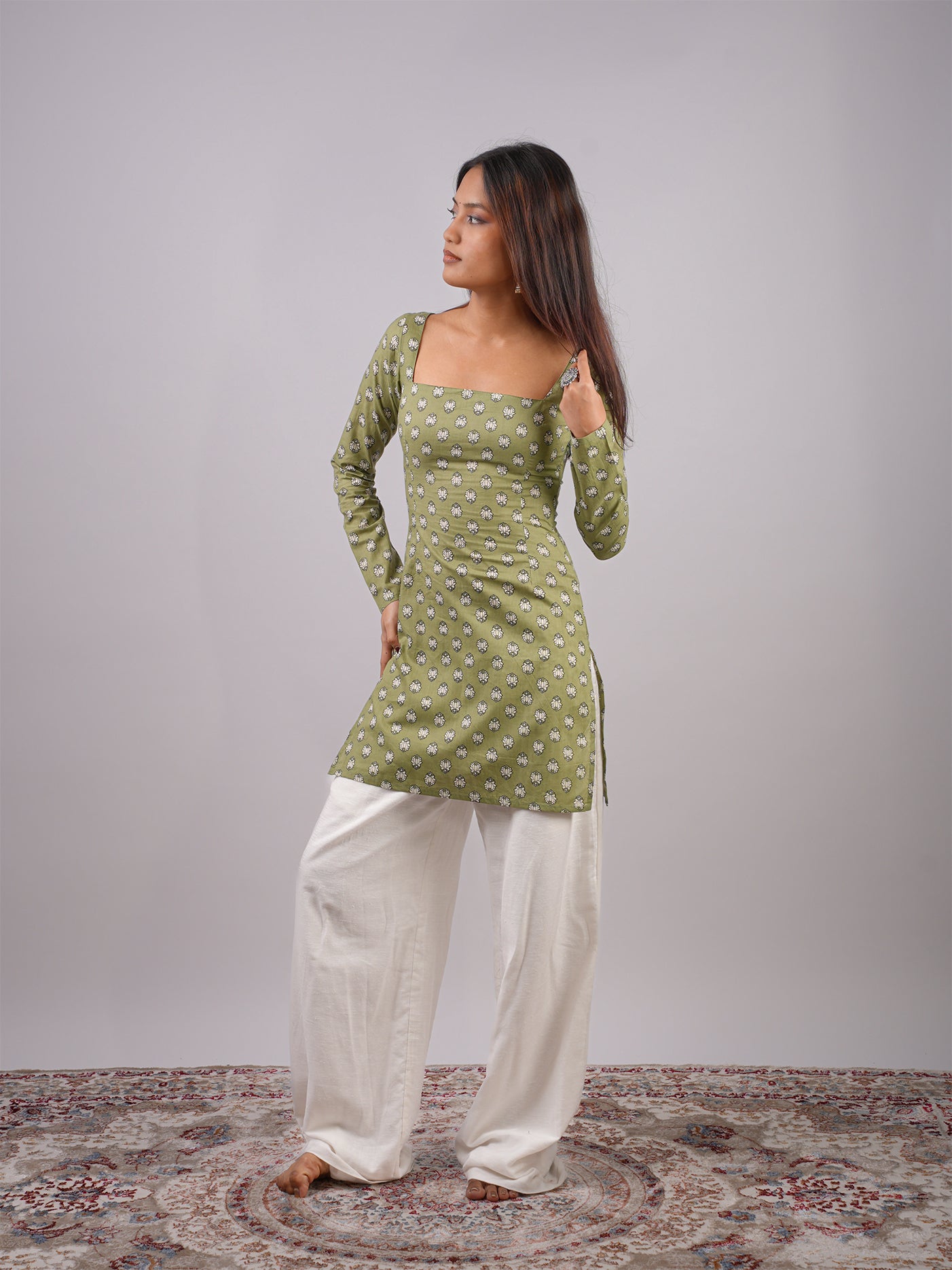 Ayesha Sleeved Corset Kurti