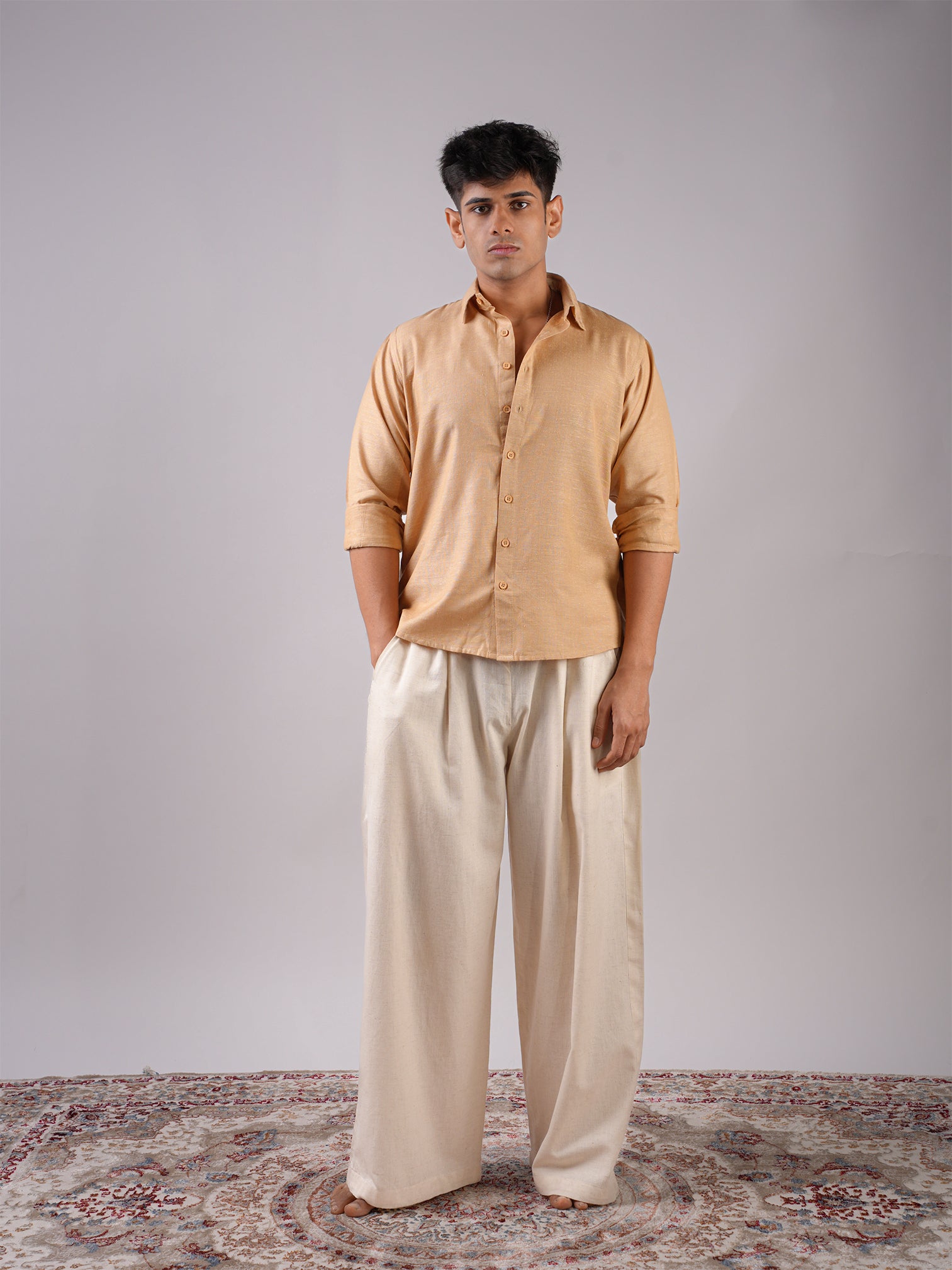 Karan Khadi Linen Fitted Shirt
