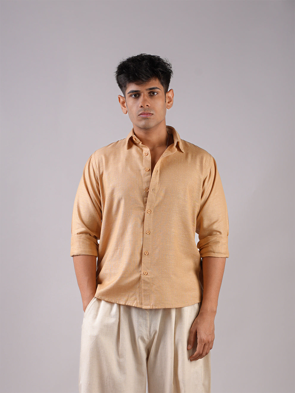 Karan Khadi Linen Fitted Shirt