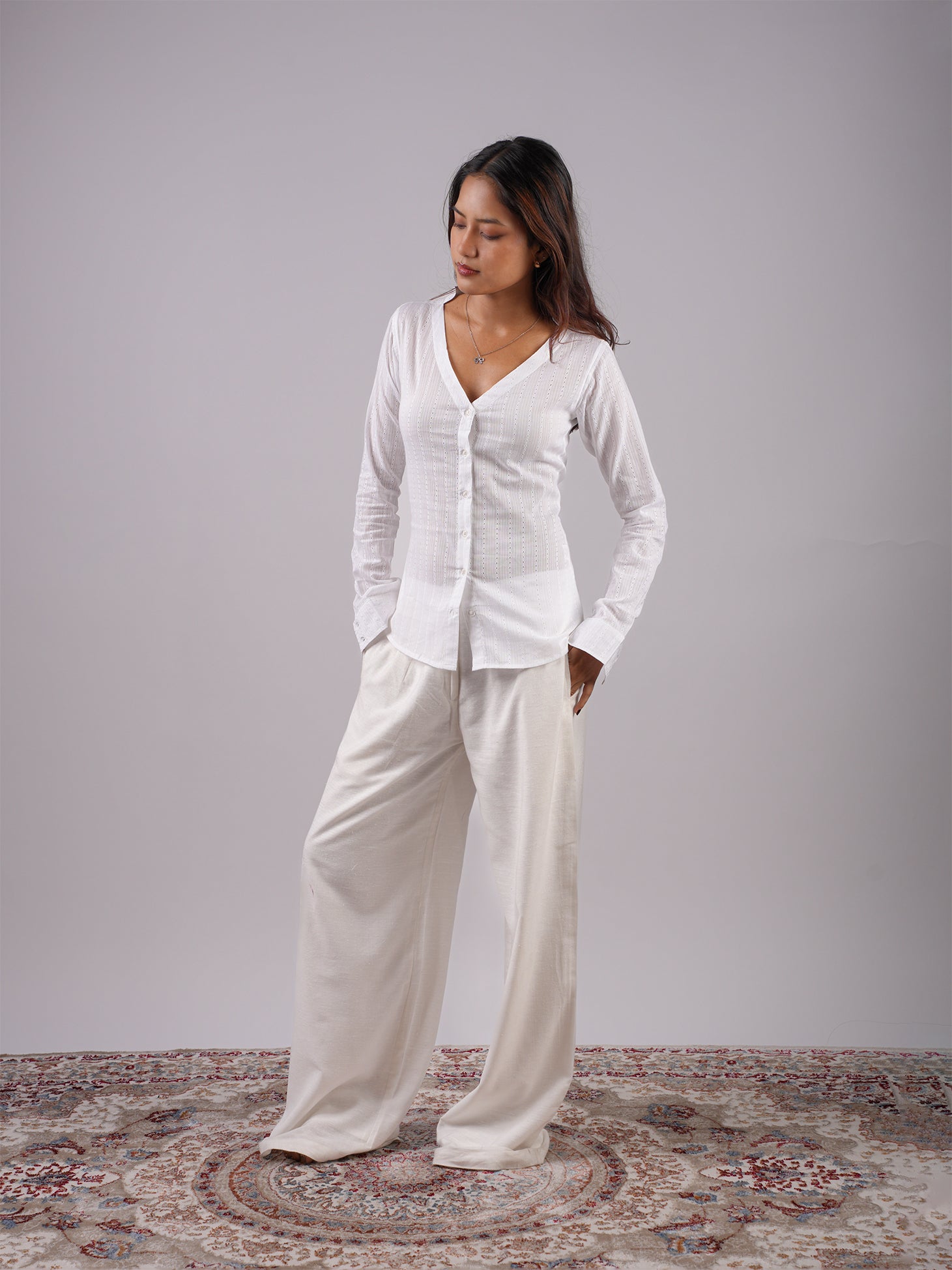 Neer Jacquard Corset Shirt