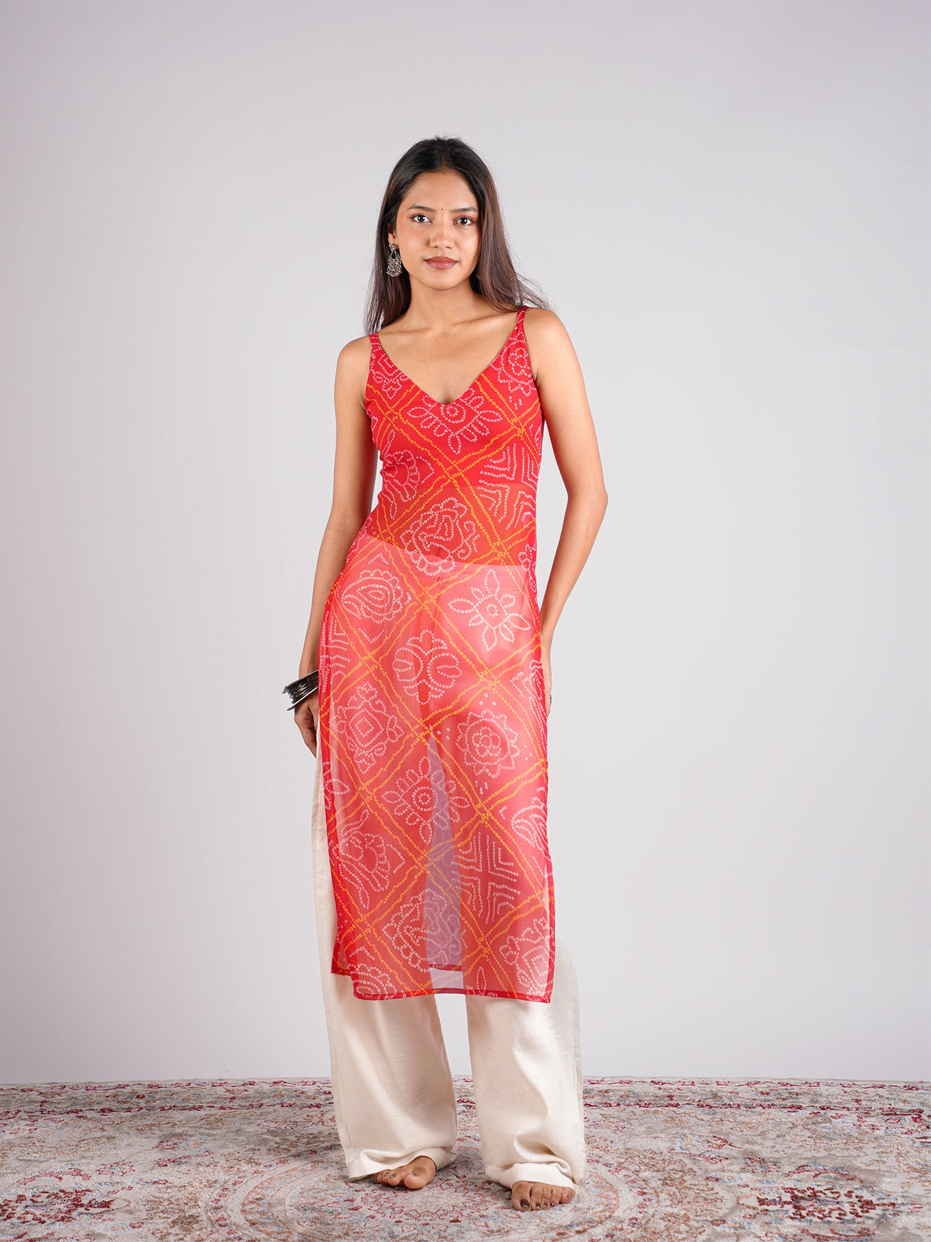 Payal Sheer Bandhani Kurti