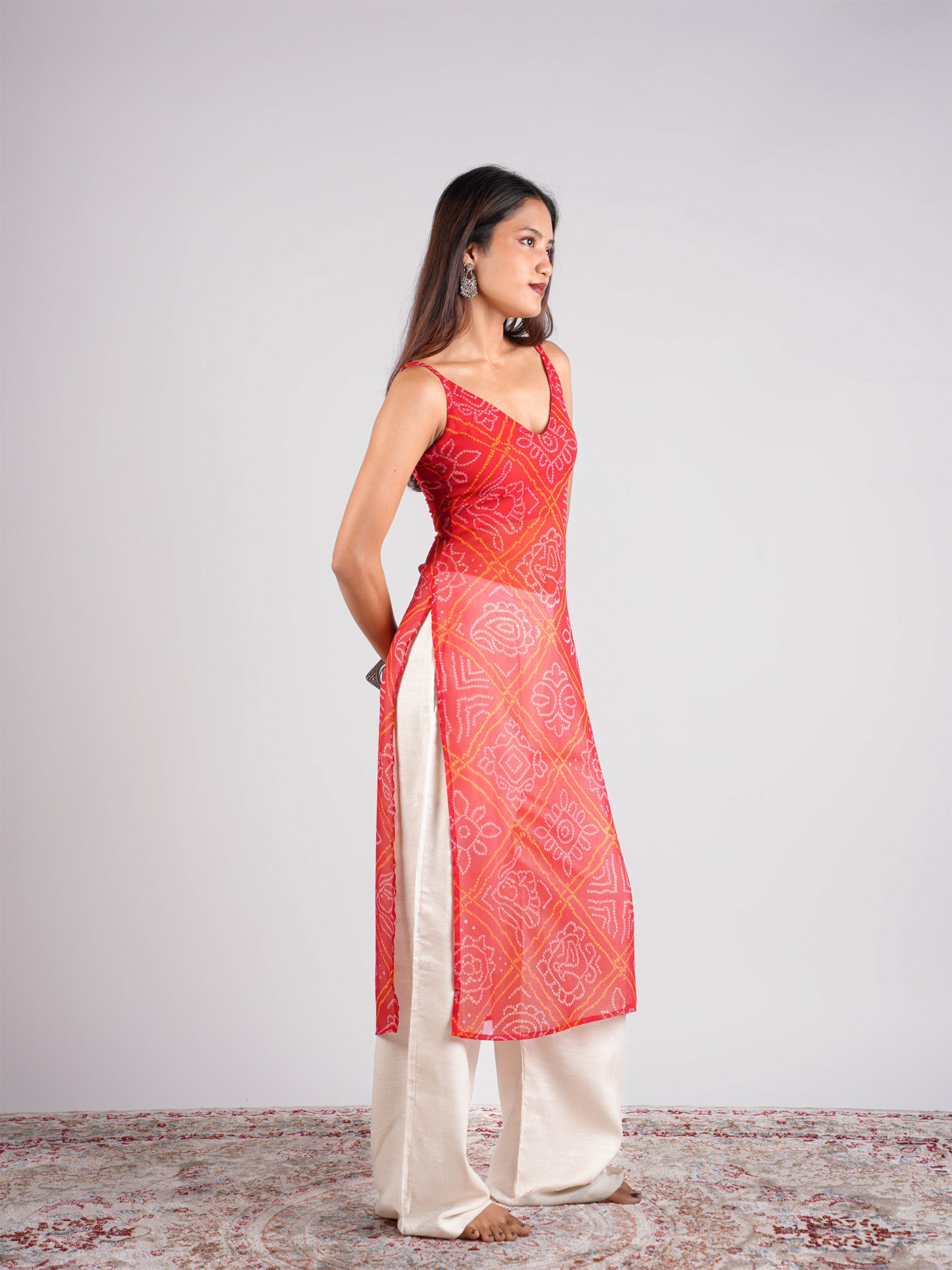 Payal Sheer Bandhani Kurti