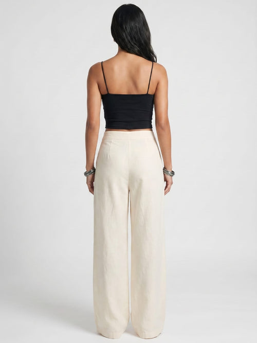 Beige Cotton Pants