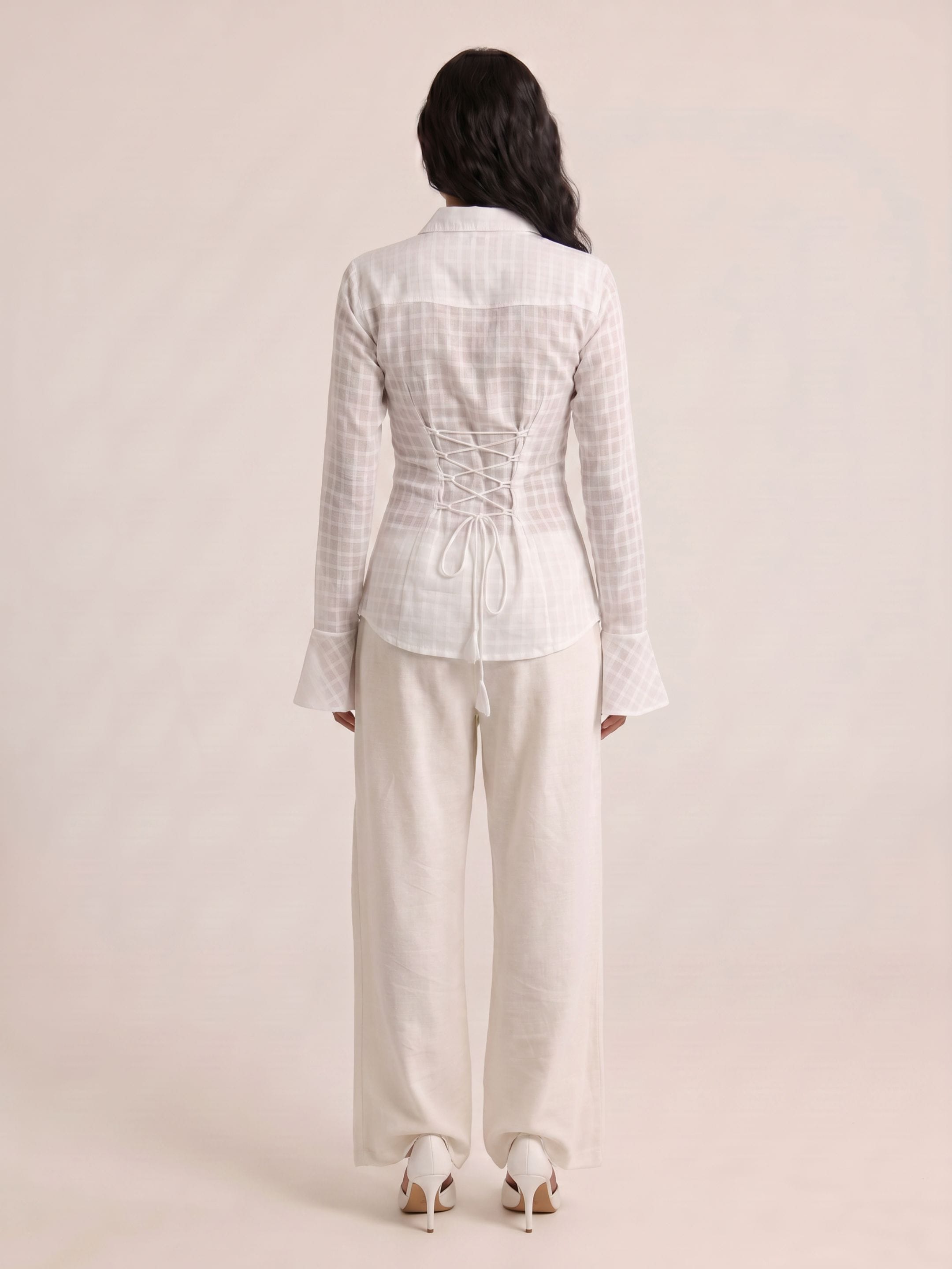 Dua Jacquard Corset Shirt
