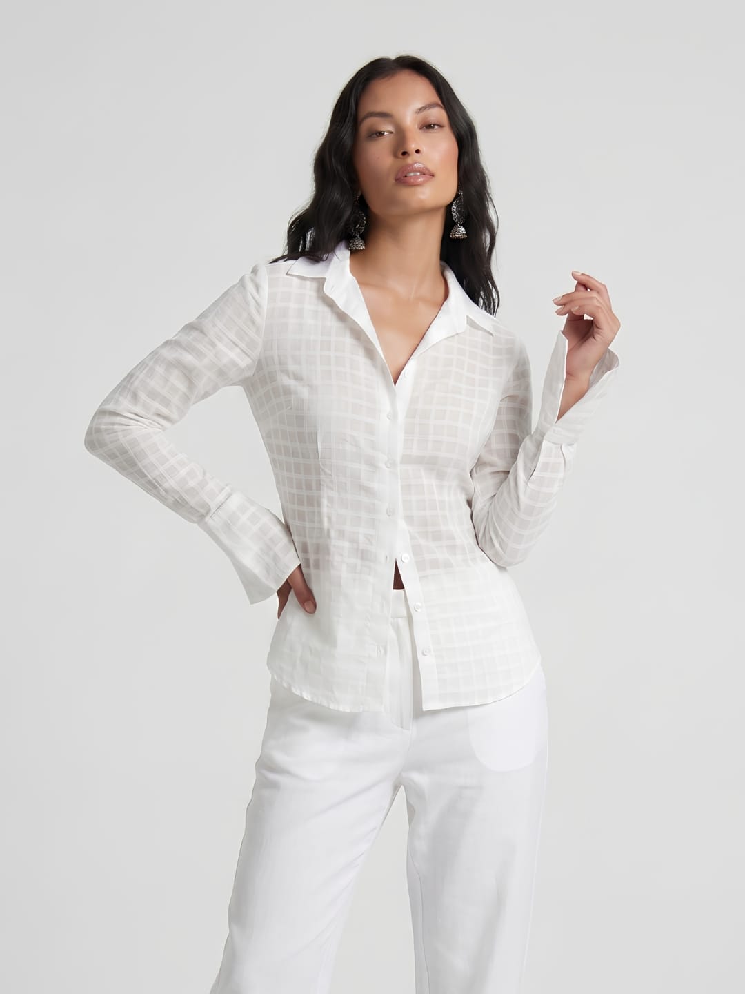 Dua Jacquard Corset Shirt