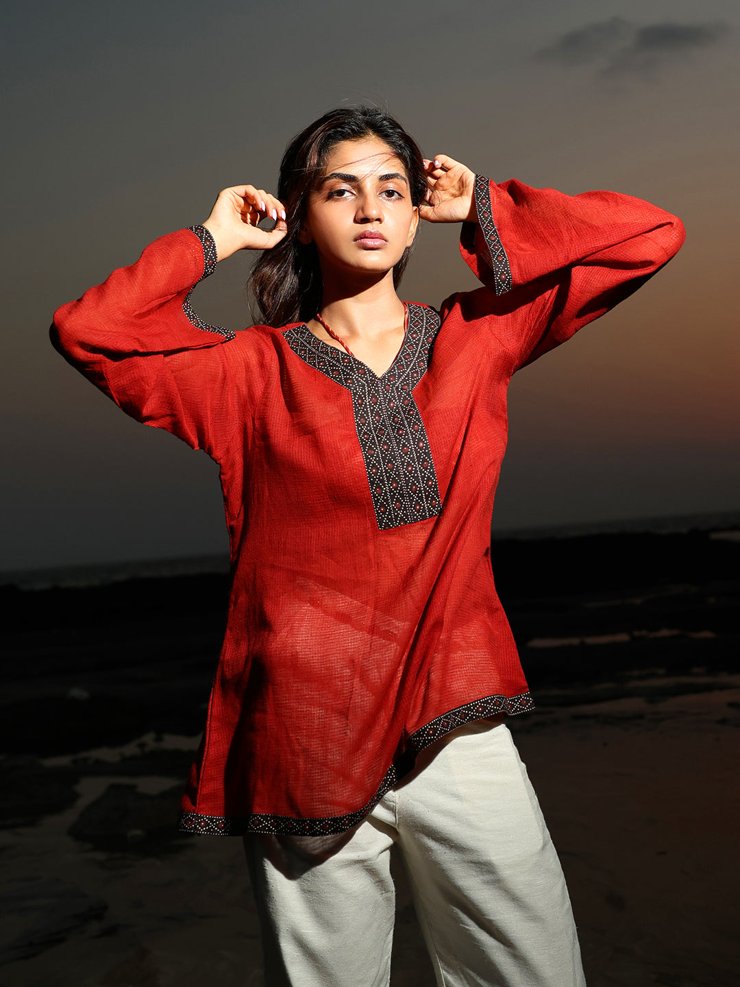 Shrishti mul cover up - kurti (FREE SIZE)