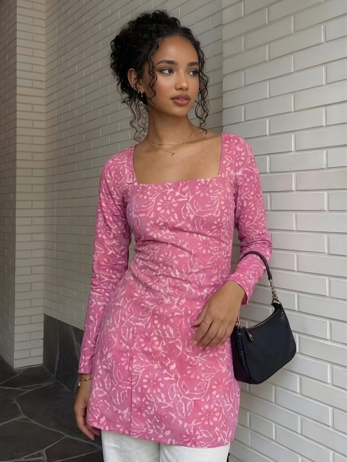 Jasmin Pink Full Sleeve Kurti
