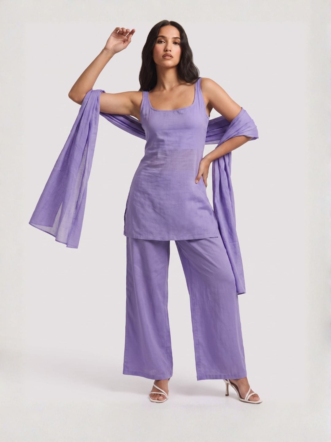 Karishma Mul Kurti Pant Dupatta Set