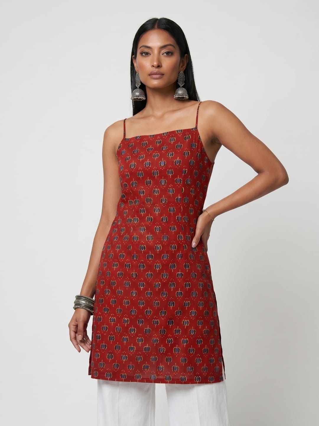 Ramya Noodle Strap Corset Kurti